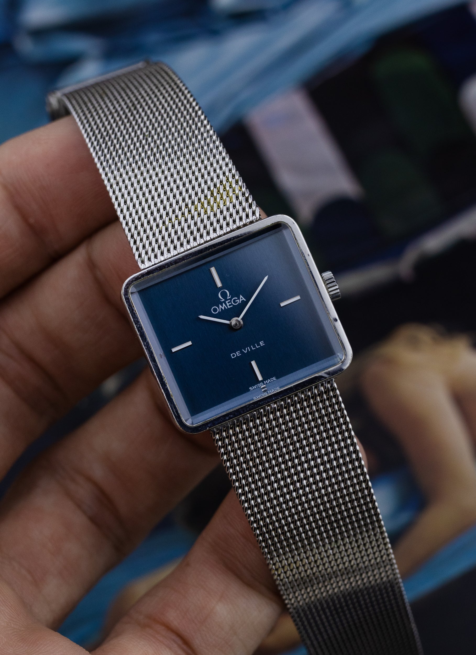 1974 Lady Omega De Ville Emerald Grima Navy Dial 511.444 cal. 625 Full Set