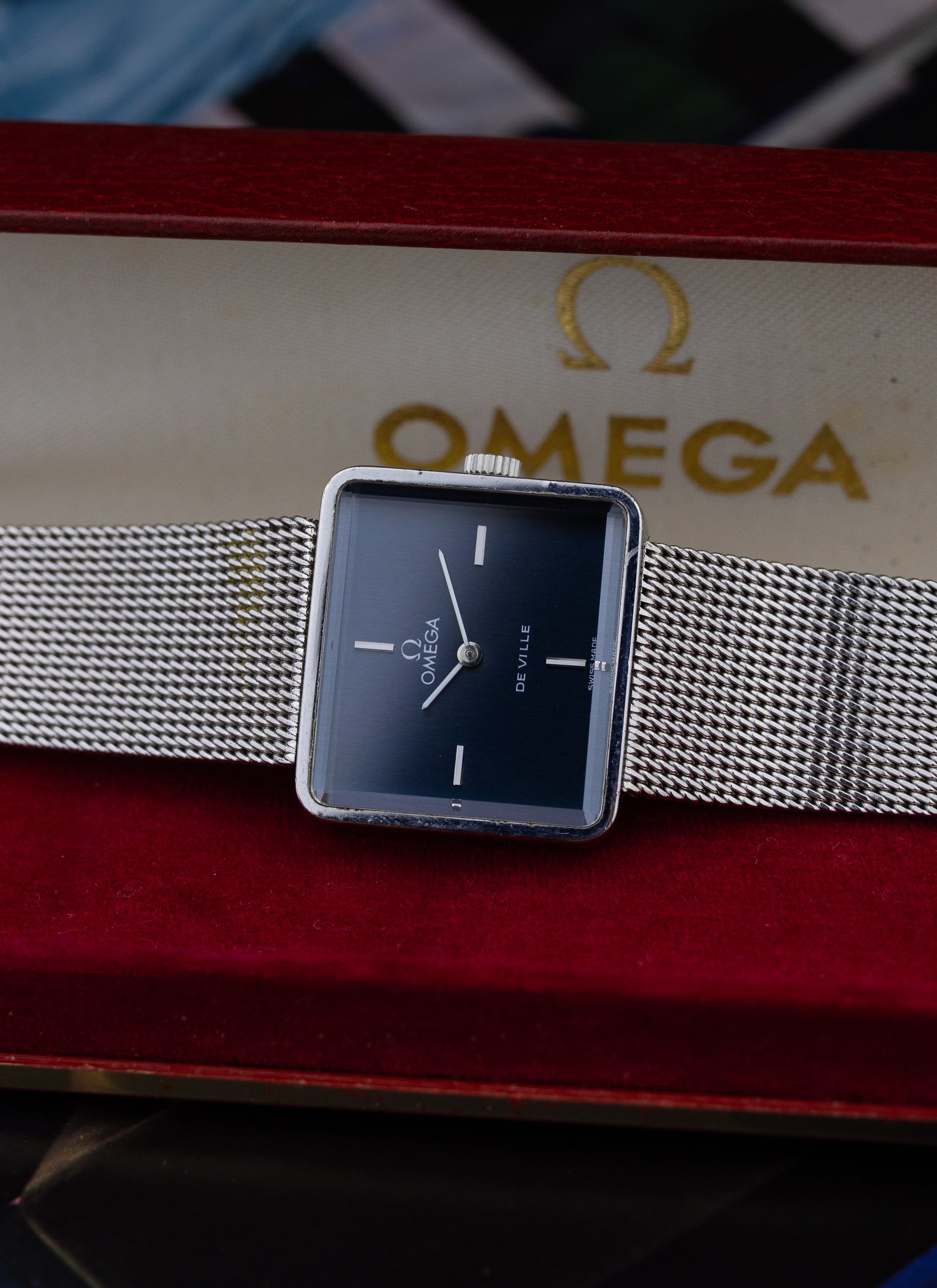 1974 Lady Omega De Ville Emerald Grima Navy Dial 511.444 cal. 625 Full Set