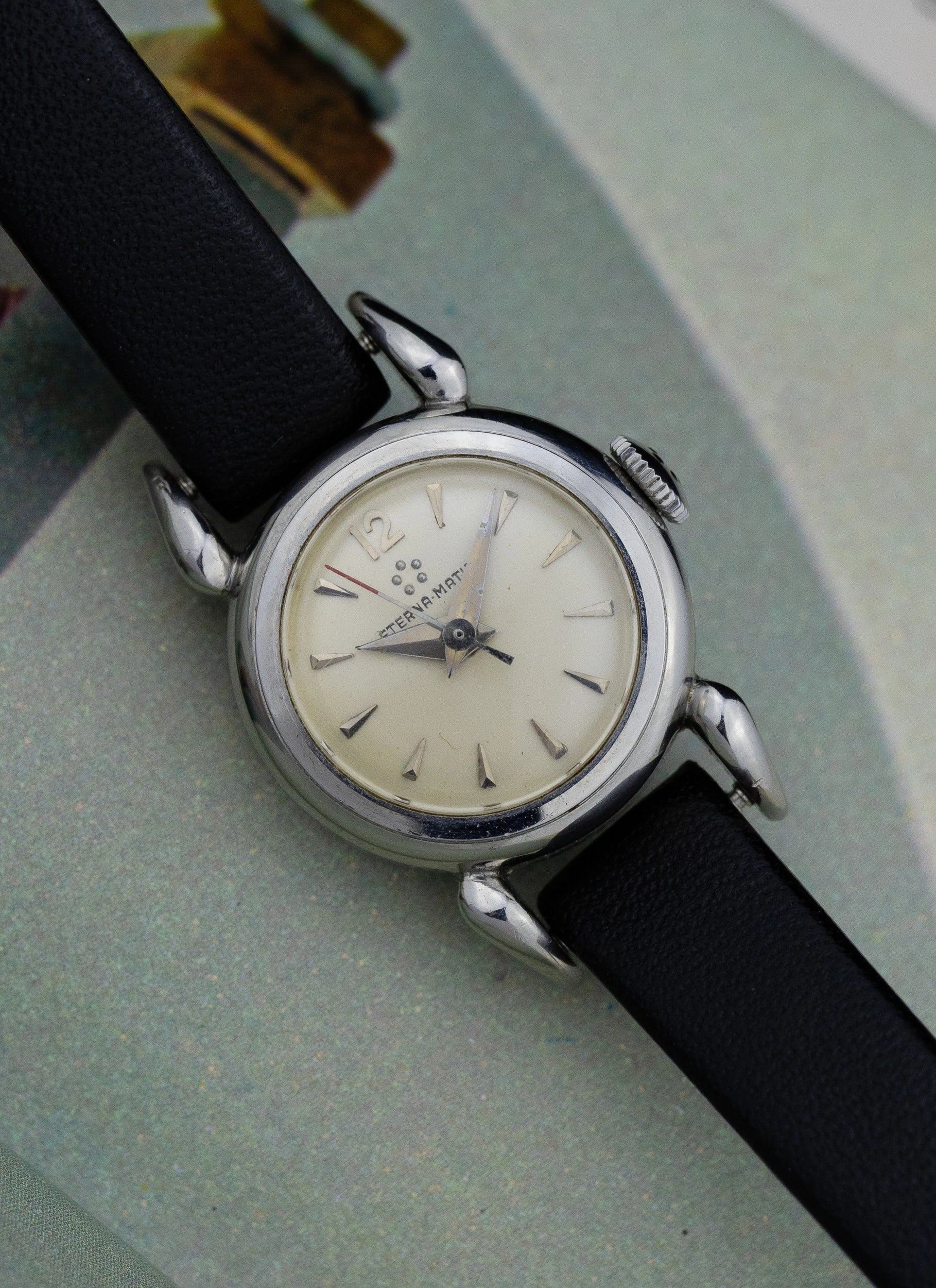 1952 Eterna Matic Lady Crab Lugs Cal. 1402U