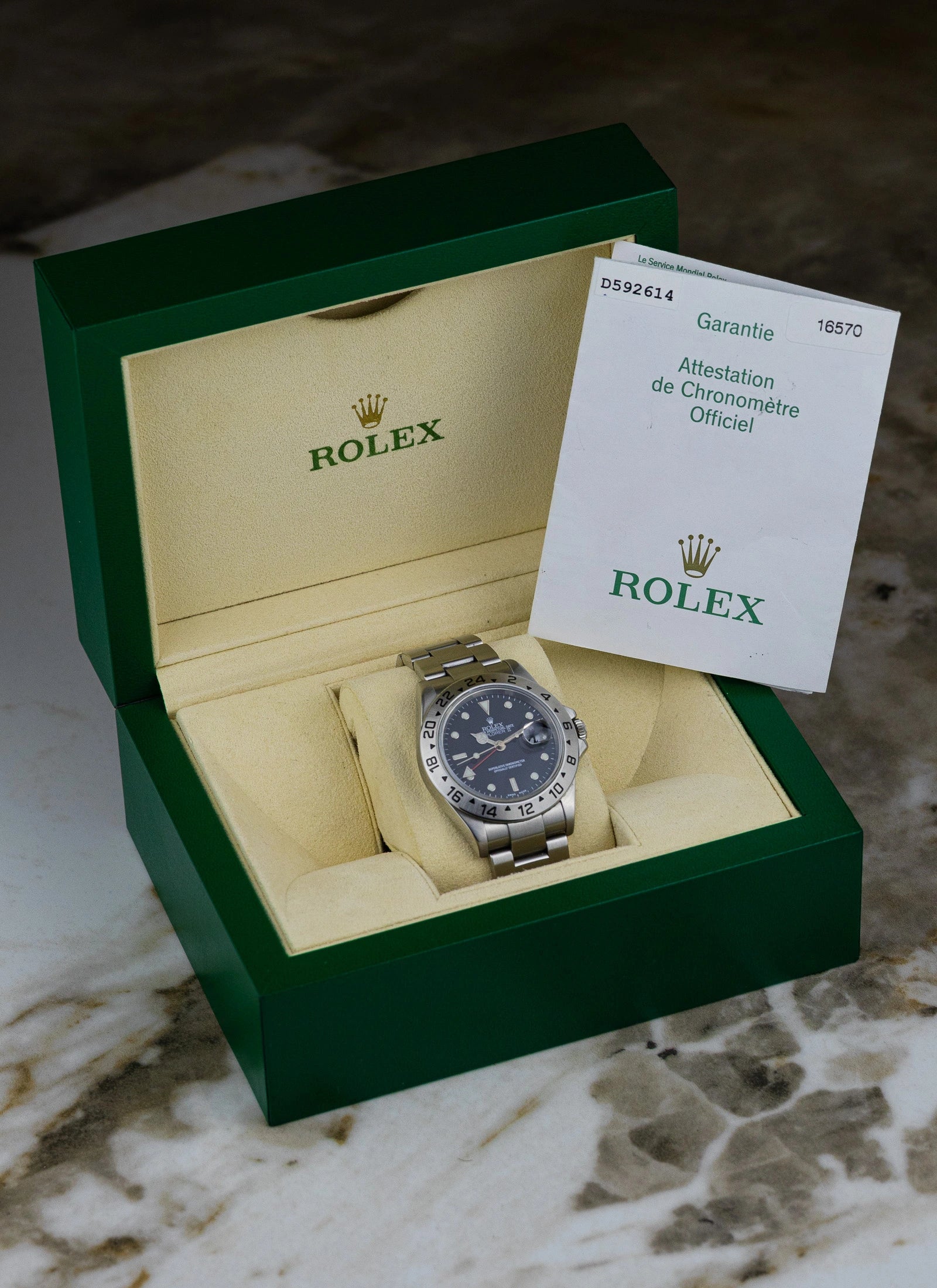 2007 Rolex Explorer II 16570 Full Set