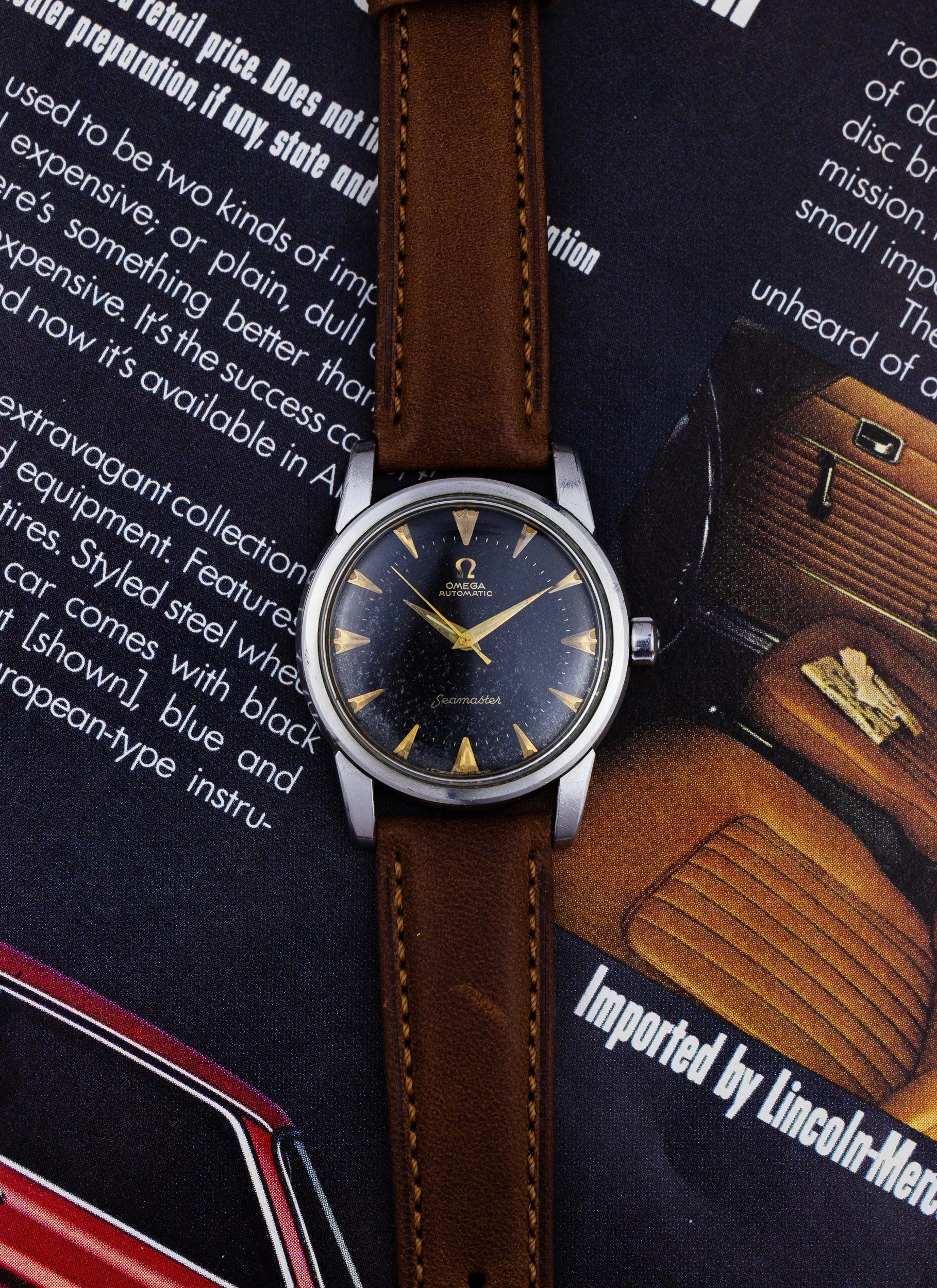 1954 Omega Seamaster Fat Lugs Black Dial 2846-1 SC cal. 501