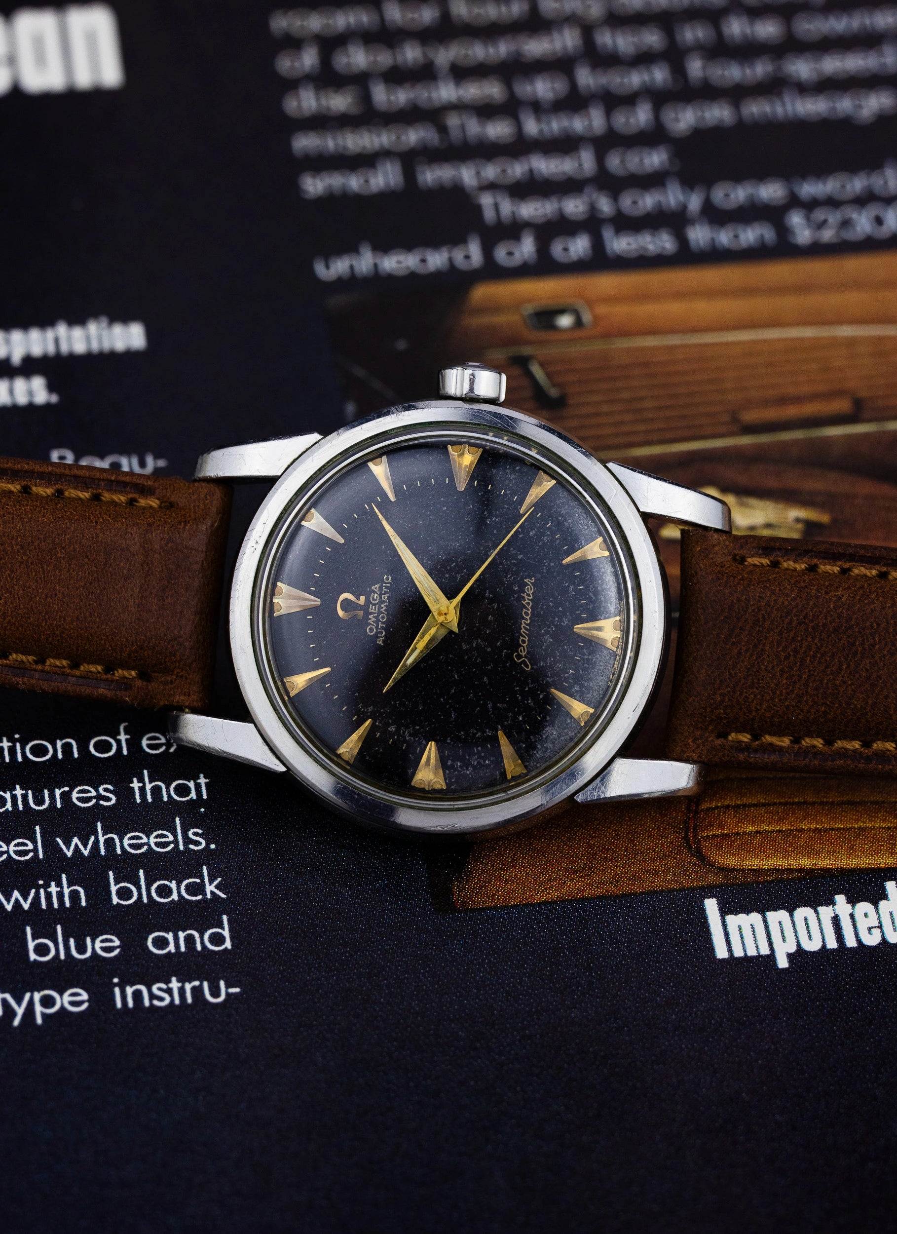 1954 Omega Seamaster Fat Lugs Black Dial 2846-1 SC cal. 501