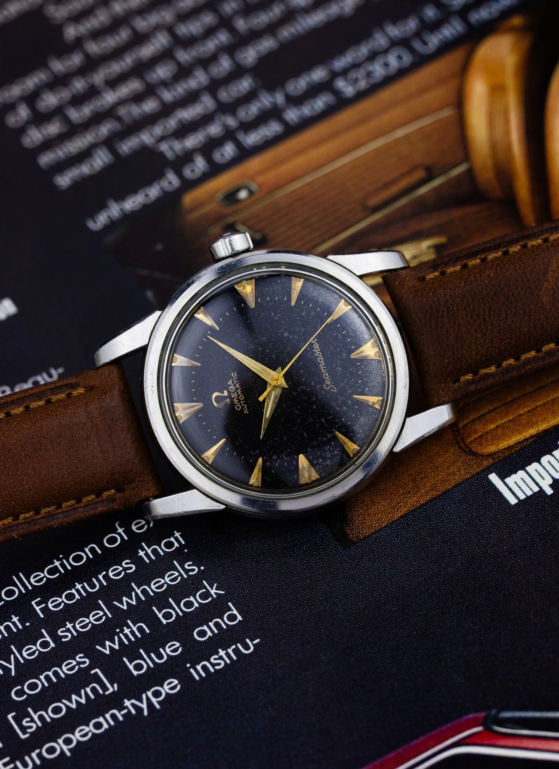1954 Omega Seamaster Fat Lugs Black Dial 2846-1 SC cal. 501