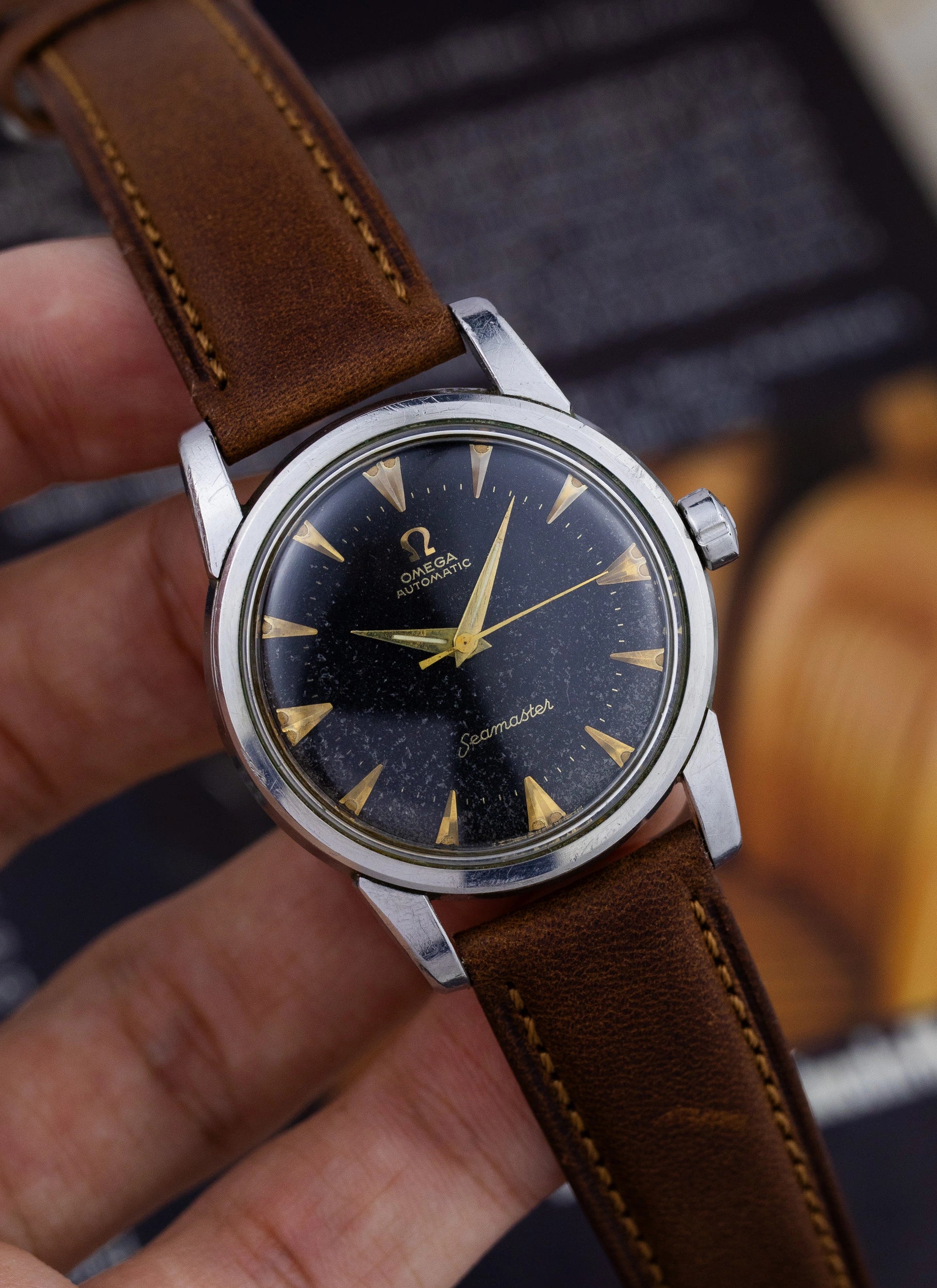 1954 Omega Seamaster Fat Lugs Black Dial 2846-1 SC cal. 501