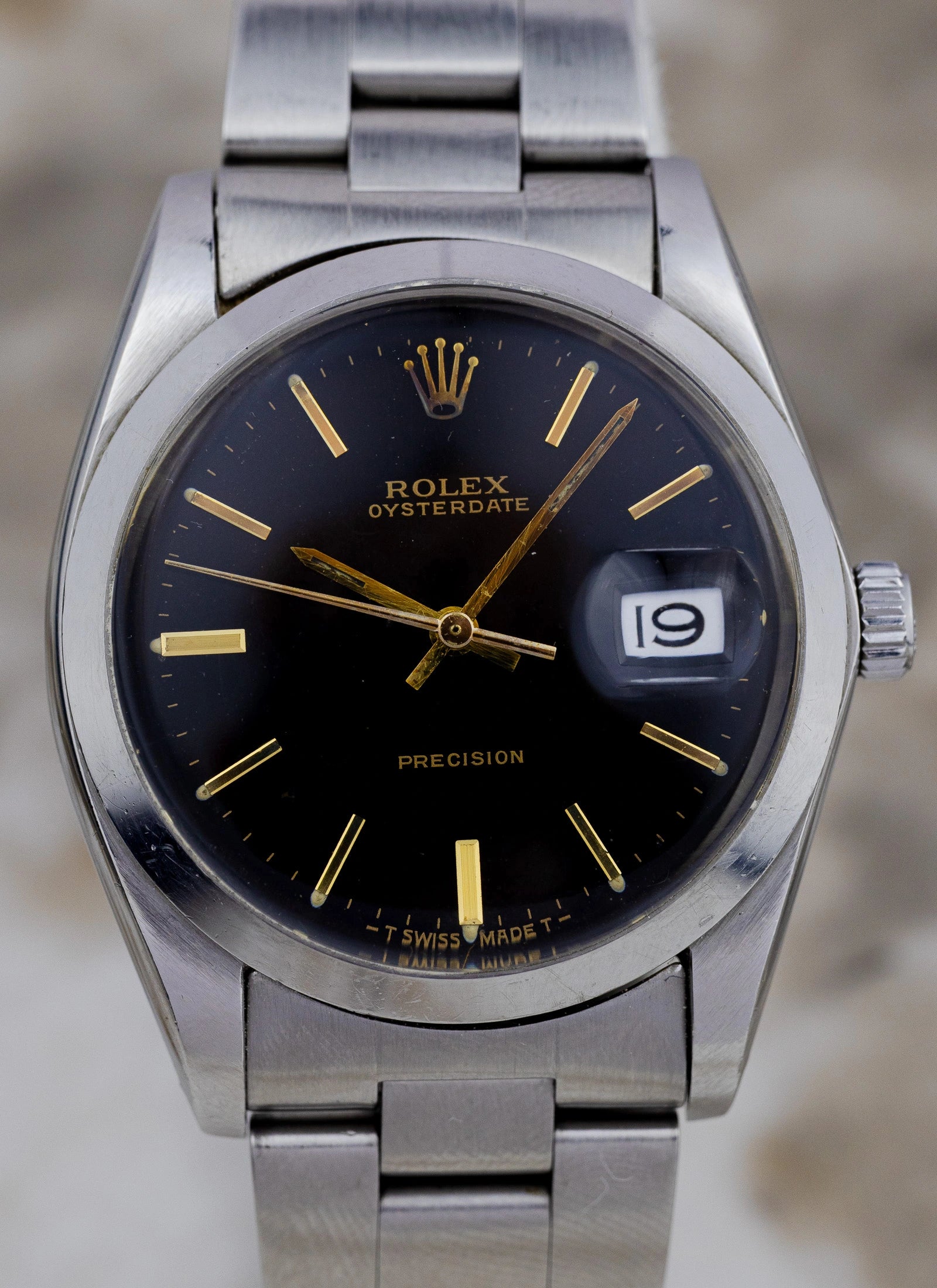 [REZERWACJA]1974 Rolex Oysterdate 6694 Black Gilt