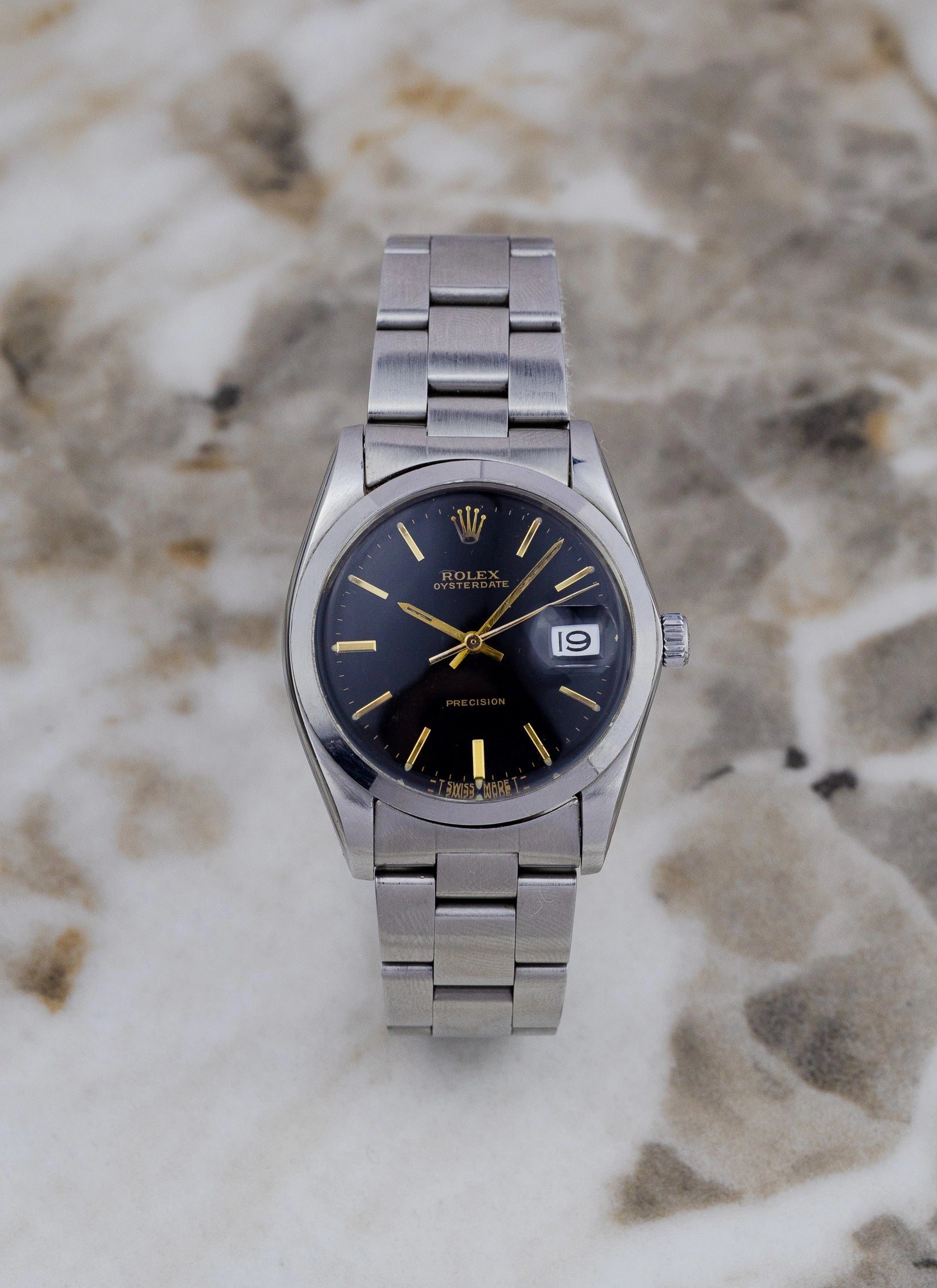 [REZERWACJA]1974 Rolex Oysterdate 6694 Black Gilt
