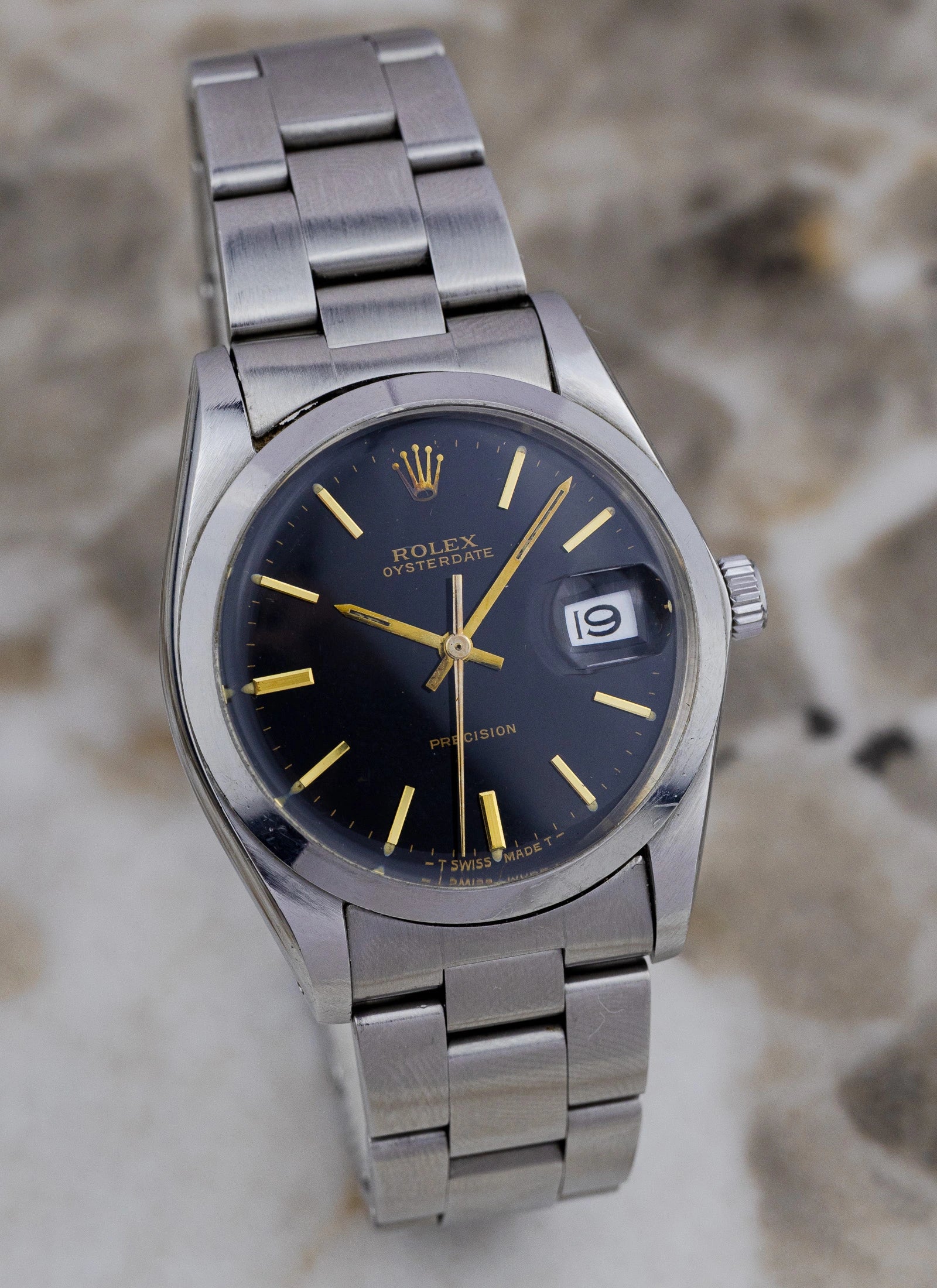 [REZERWACJA]1974 Rolex Oysterdate 6694 Black Gilt