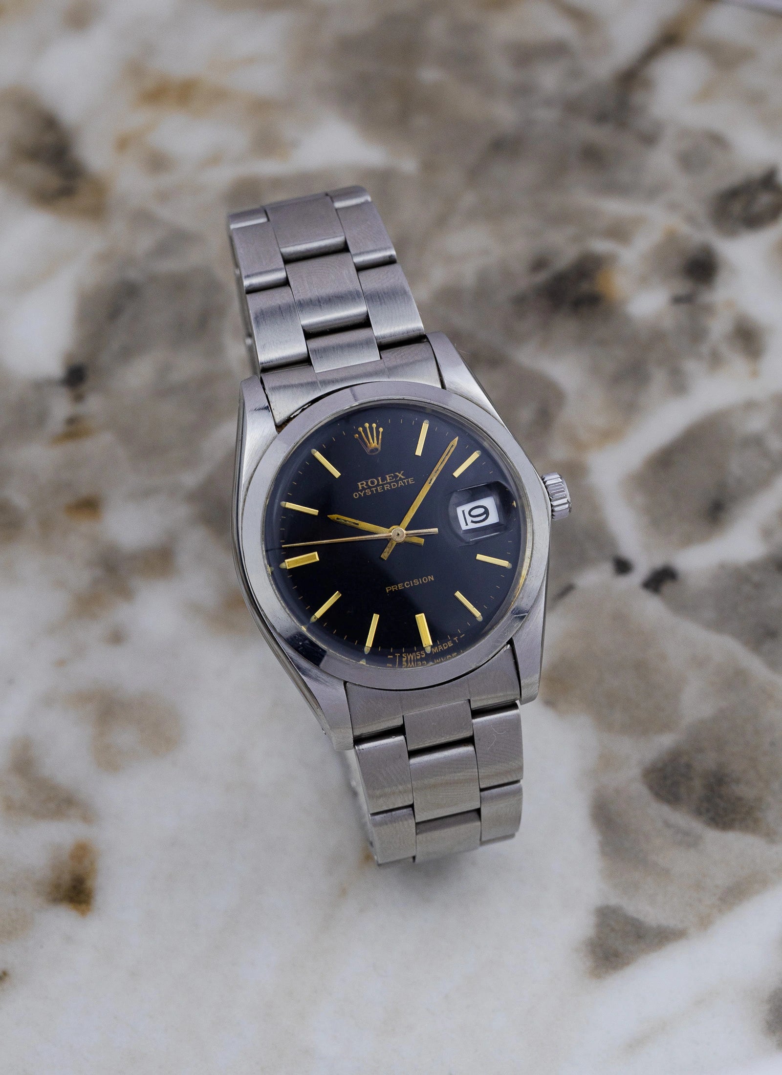 [REZERWACJA]1974 Rolex Oysterdate 6694 Black Gilt