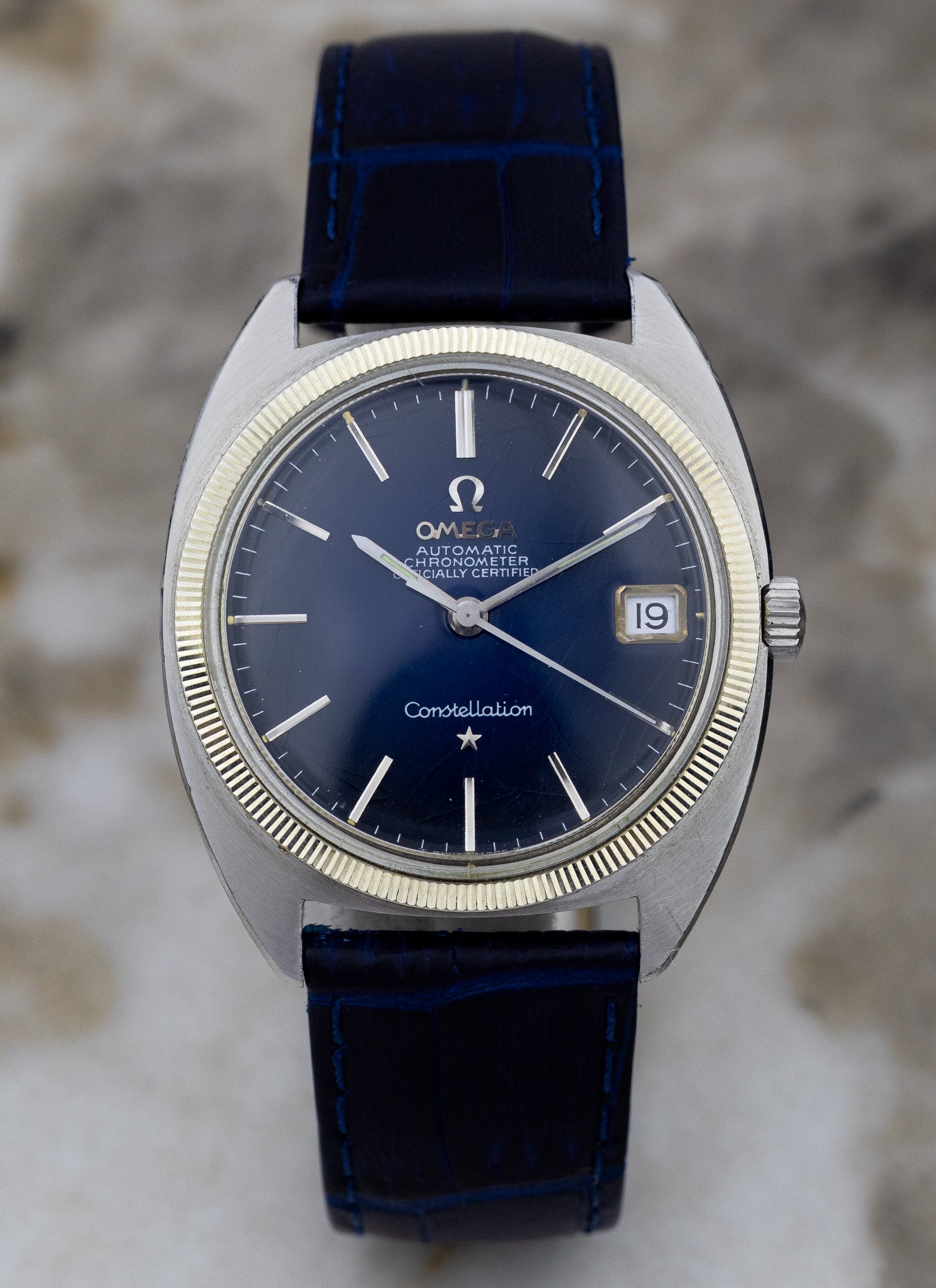 1969 Omega Constellation C Shape 168.027 cal.564 Navy Dial