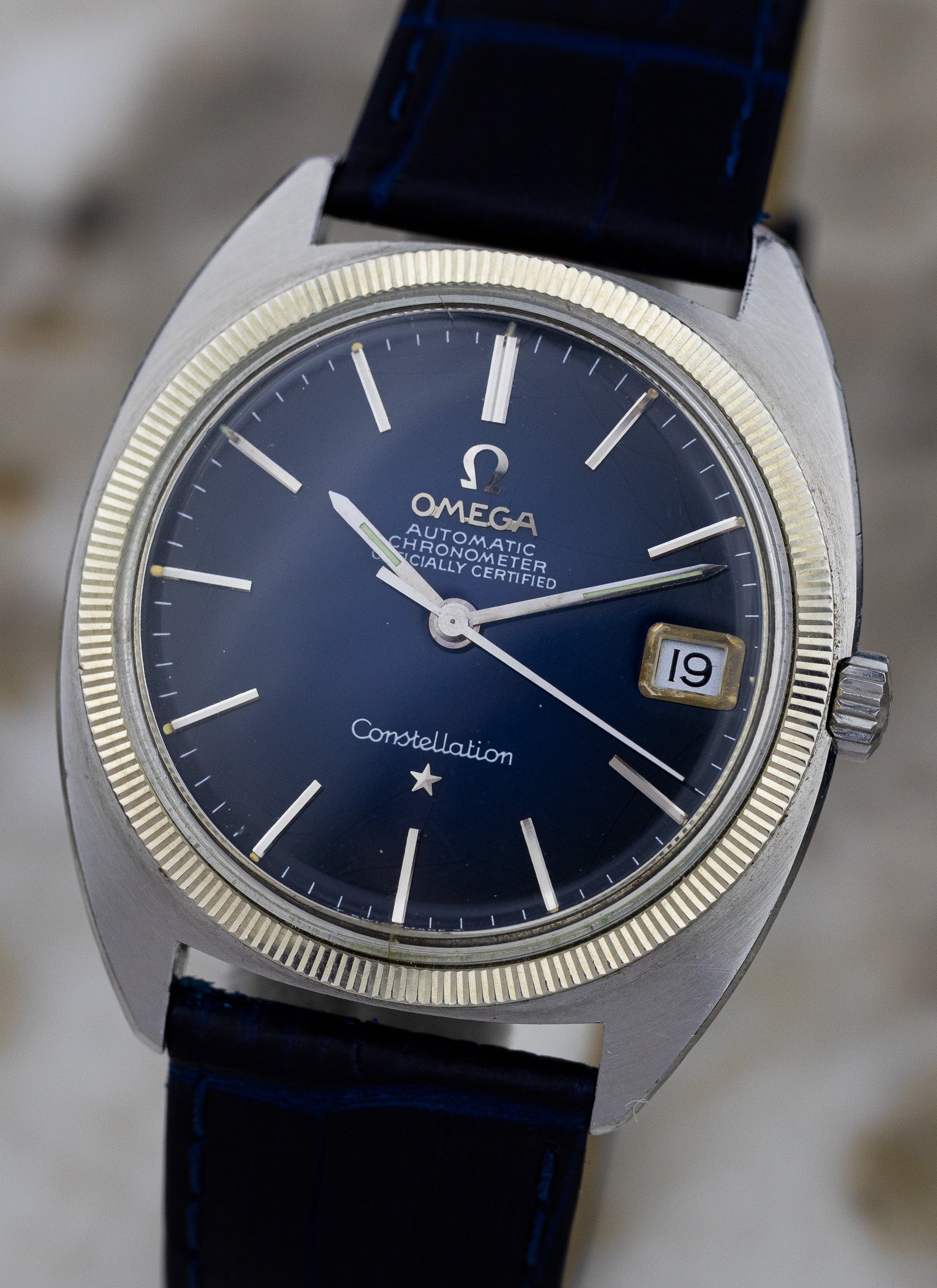 1969 Omega Constellation C Shape 168.027 cal.564 Navy Dial