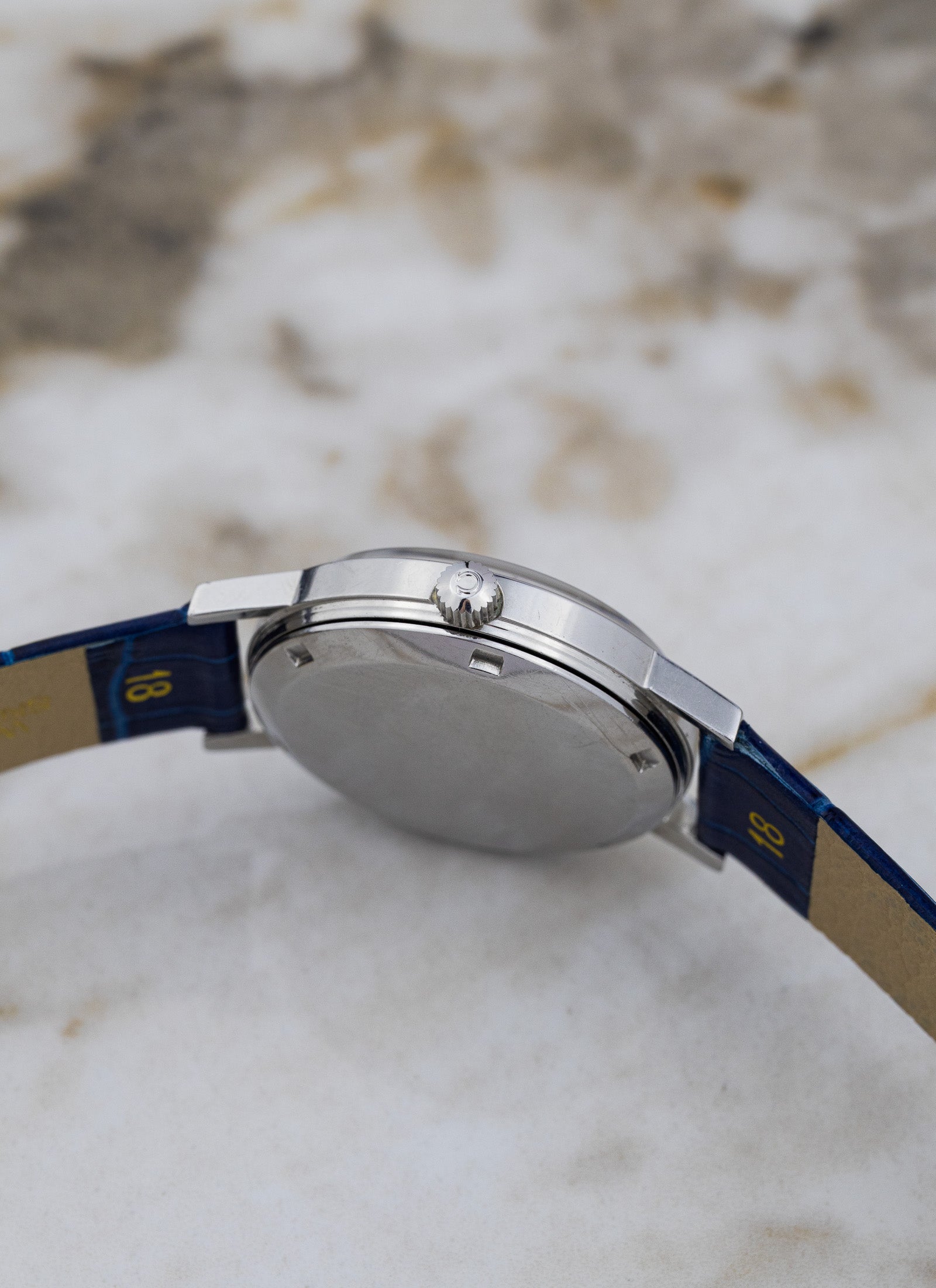 1970s Omega Geneve Blue Dial 166.0163 cal. 1012
