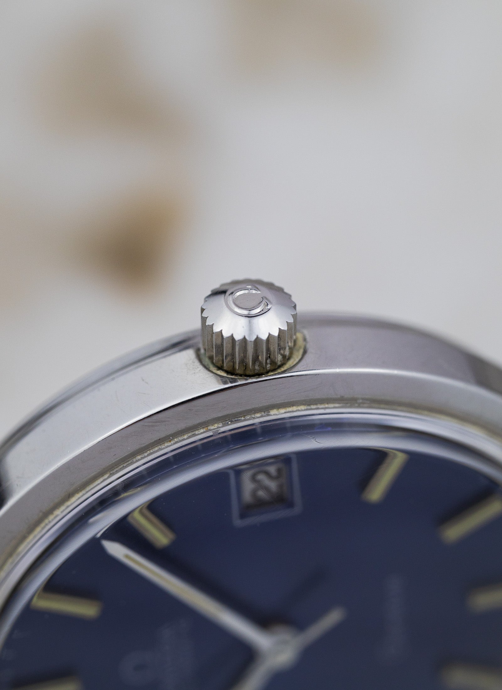 1970s Omega Geneve Blue Dial 166.0163 cal. 1012