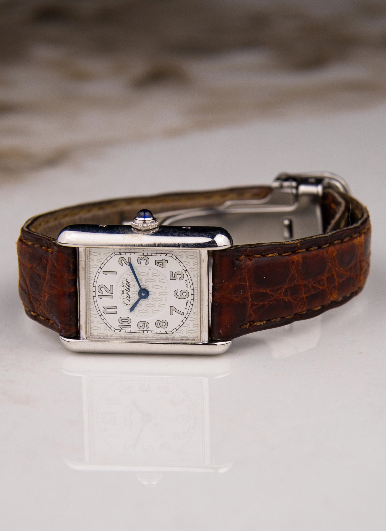 1990s Lady Must De Cartier Tank 2416 Silver