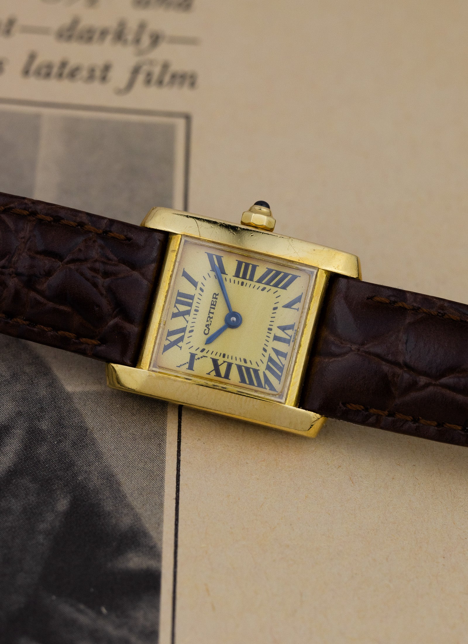 2000s 18K Cartier Tank Francaise 1820