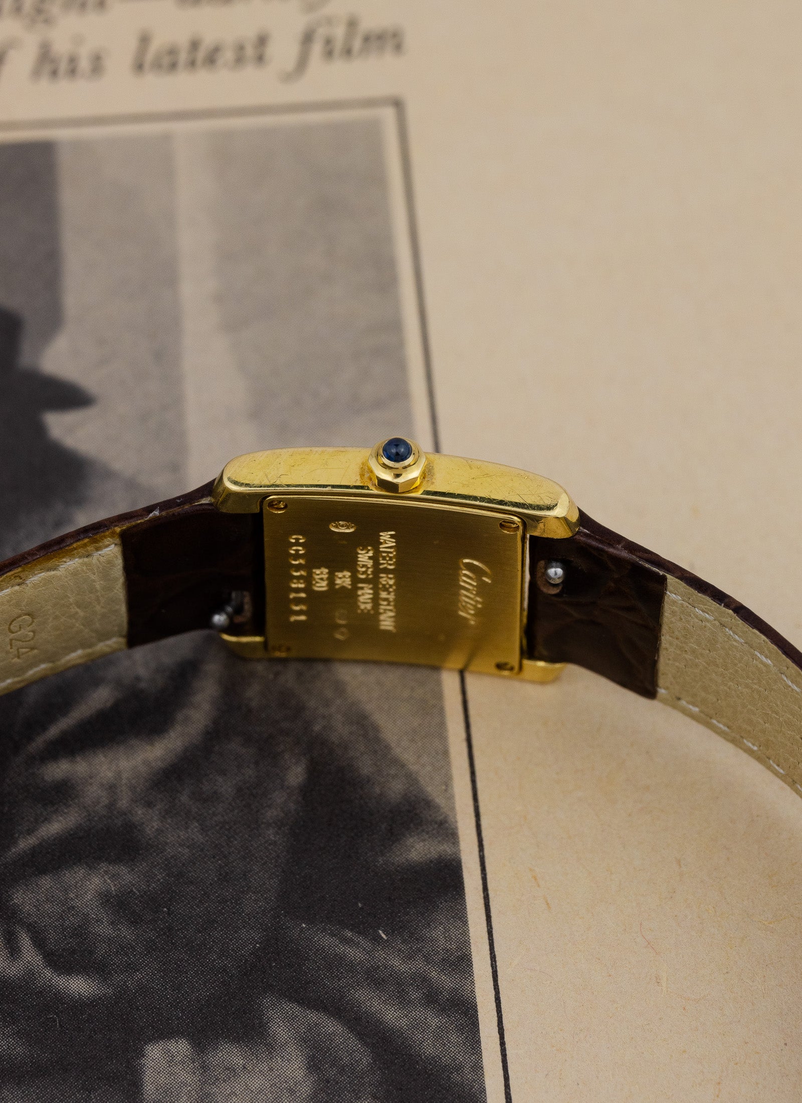 2000s 18K Cartier Tank Francaise 1820