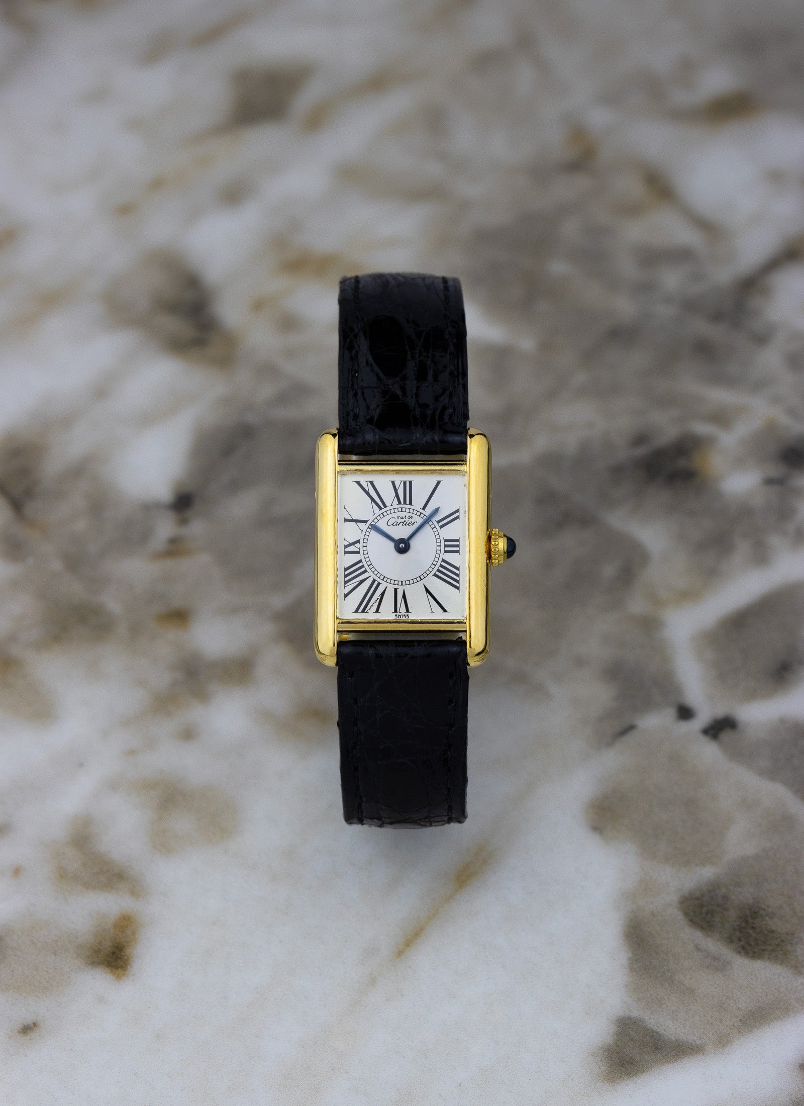 1990s Cartier Tank Opaline Roman Index 5057001