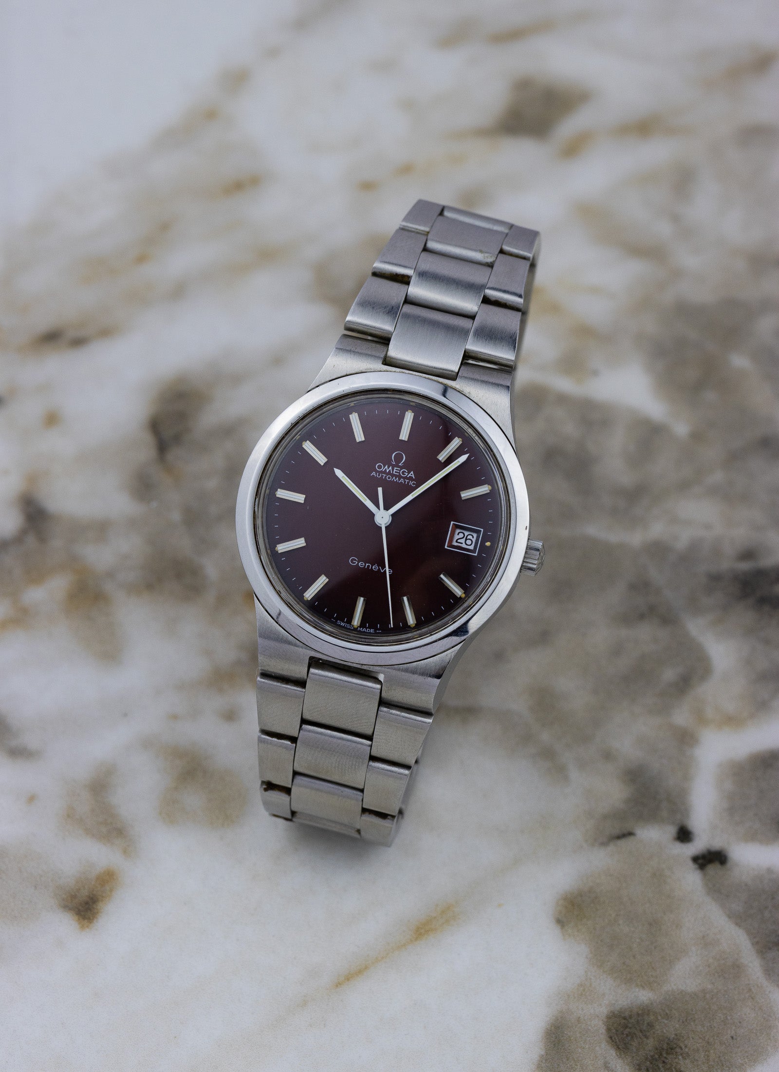 1973 Omega Geneve Bordeaux Dial 166.0173 cal. 1012