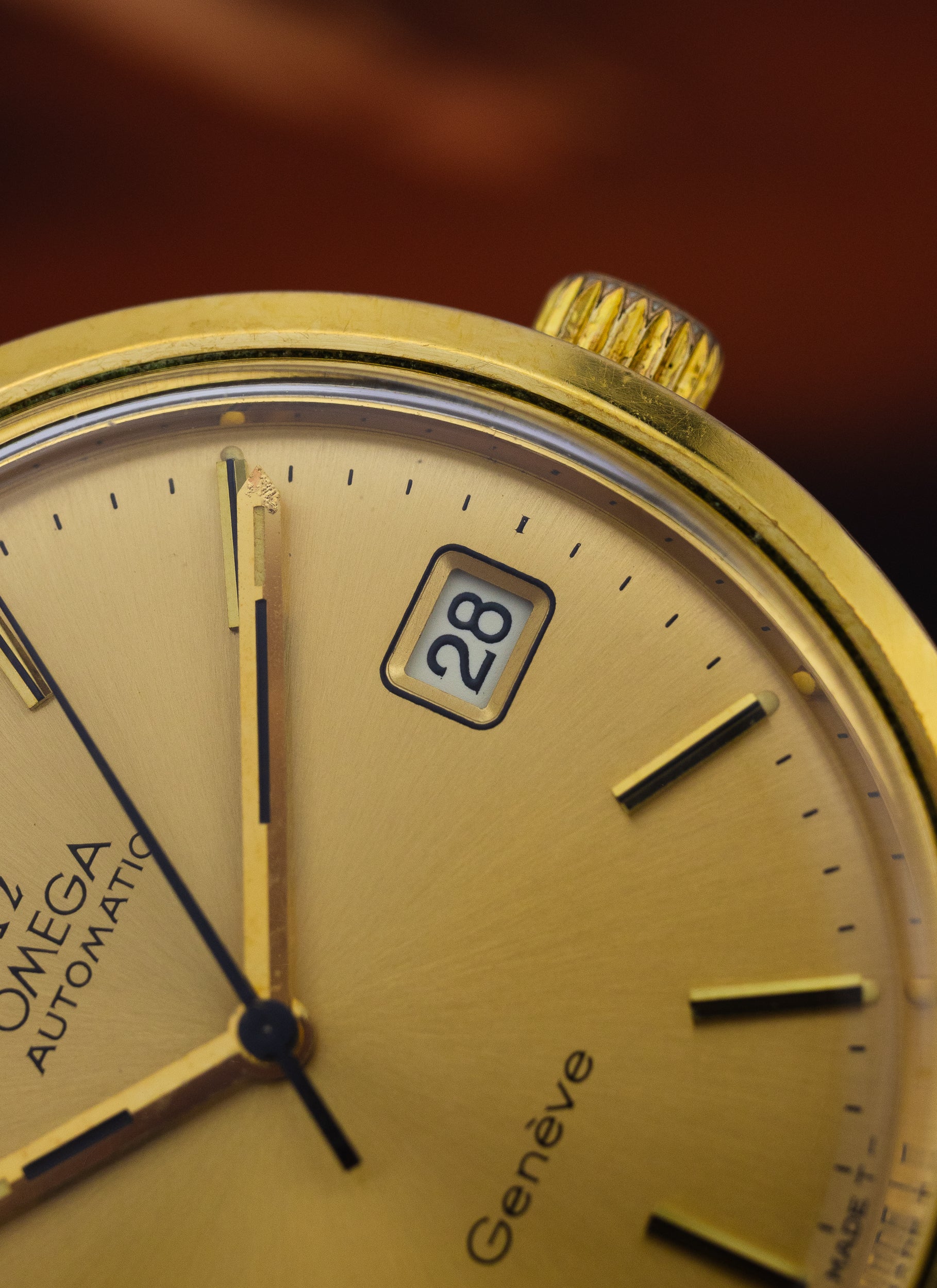 1974 Omega Geneve Gold Sunburst Dial 166.0163 cal. 1012