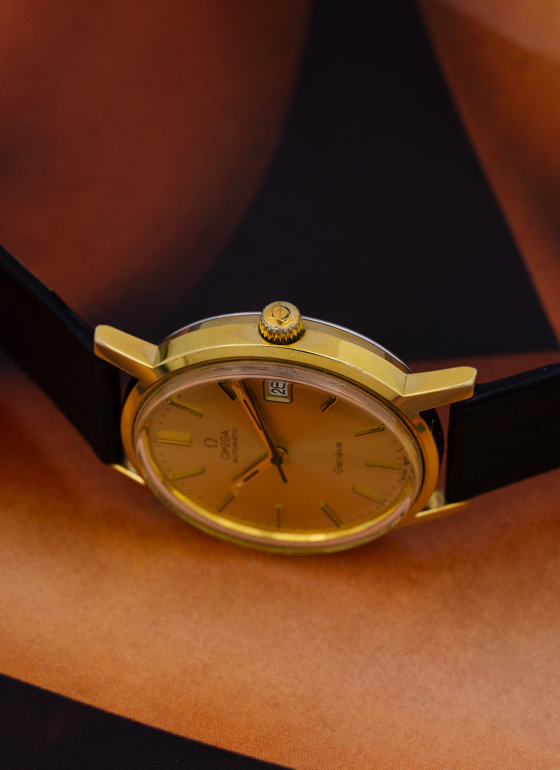 1974 Omega Geneve Gold Sunburst Dial 166.0163 cal. 1012