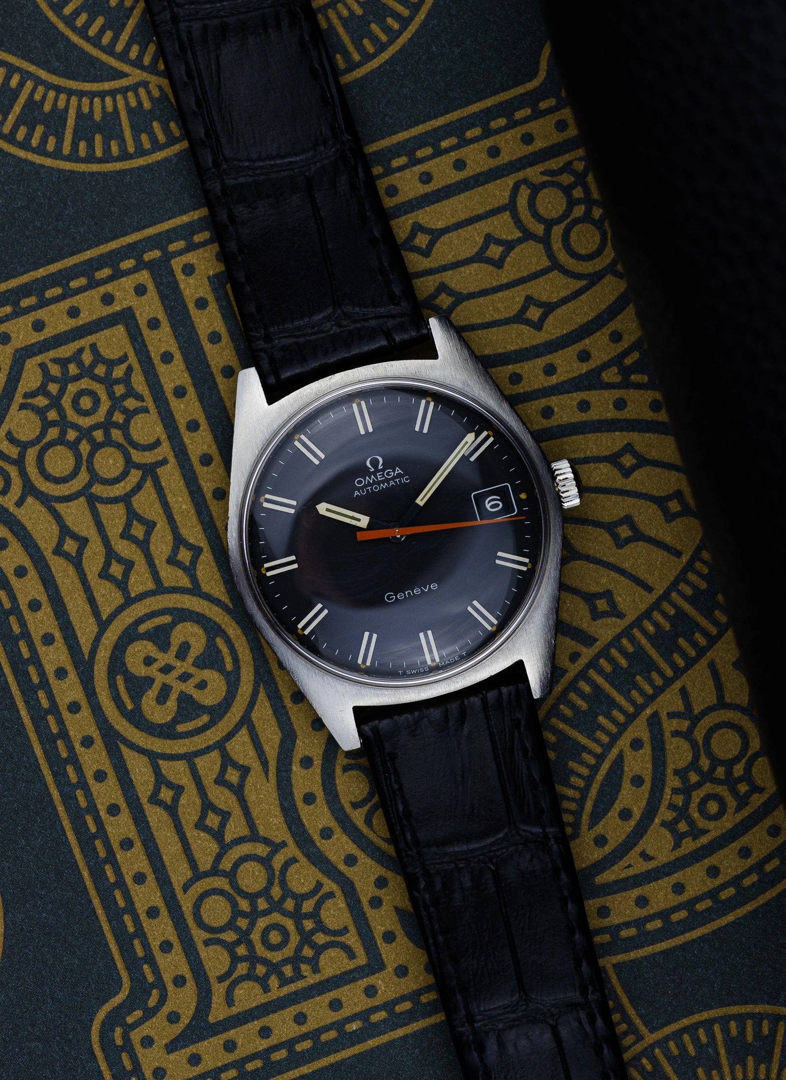 1968 Omega Geneve Black Dial 166.041 cal. 565 Serviced