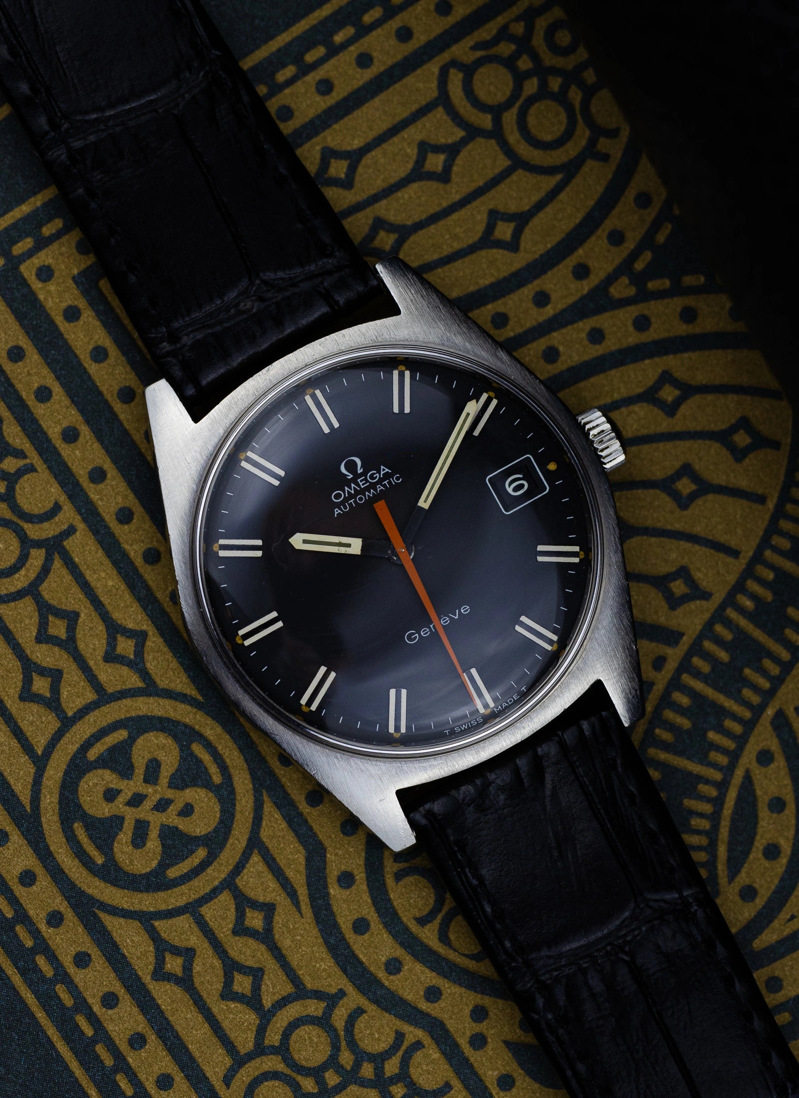 1968 Omega Geneve Black Dial 166.041 cal. 565 Serviced