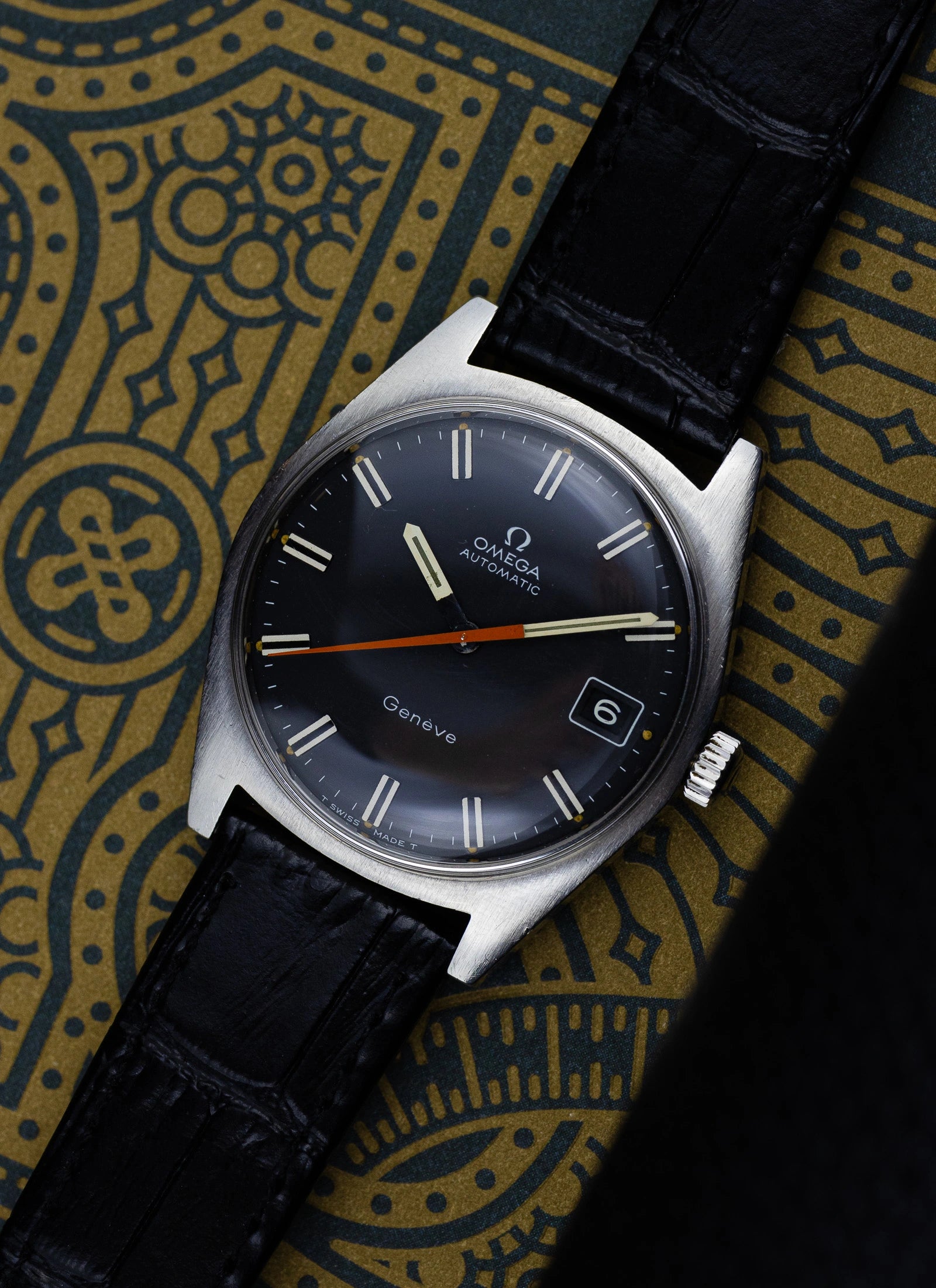 1968 Omega Geneve Black Dial 166.041 cal. 565 Serviced