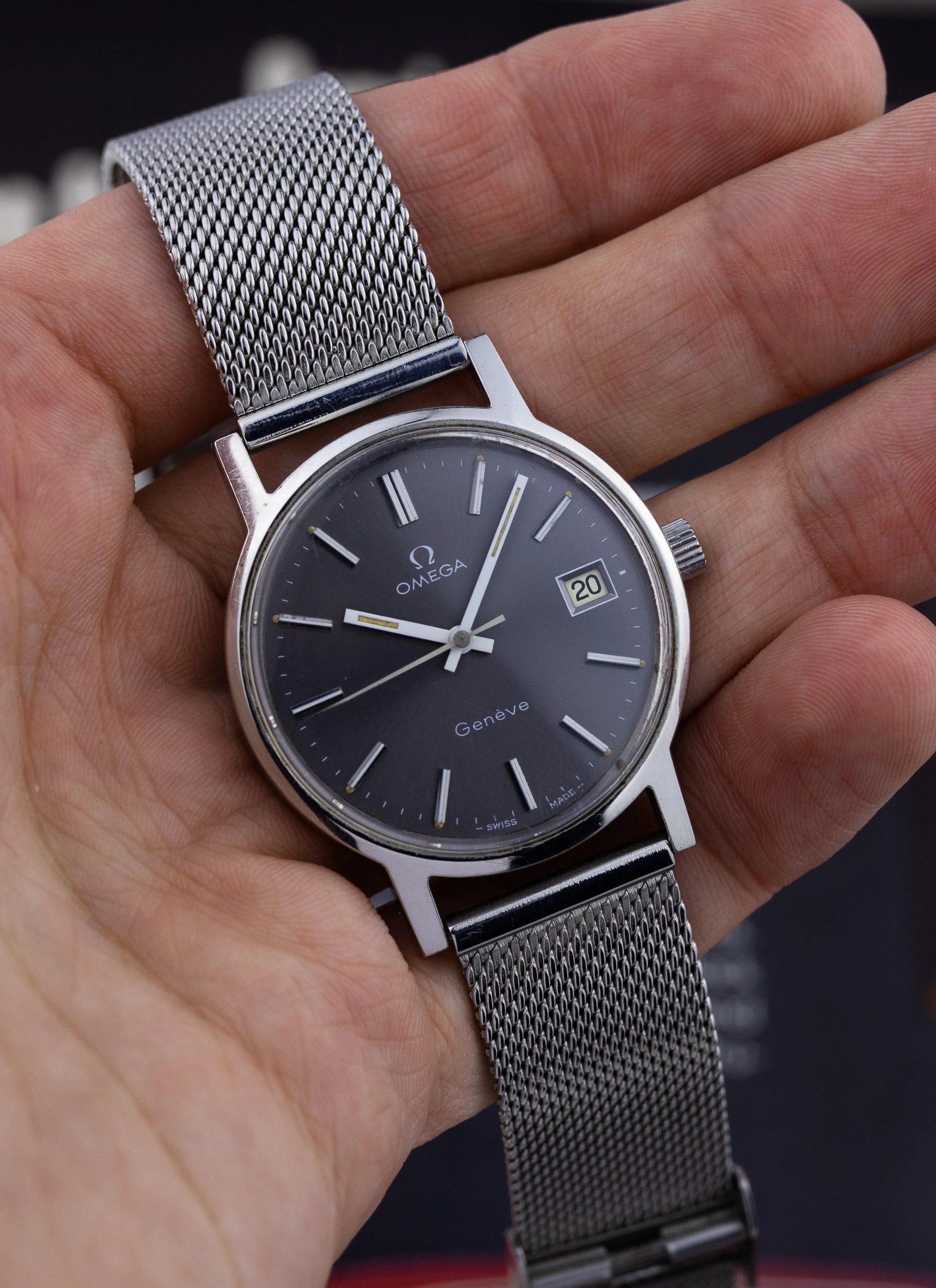 1975 Omega Geneve Gray Dial 136.0104 cal. 1030