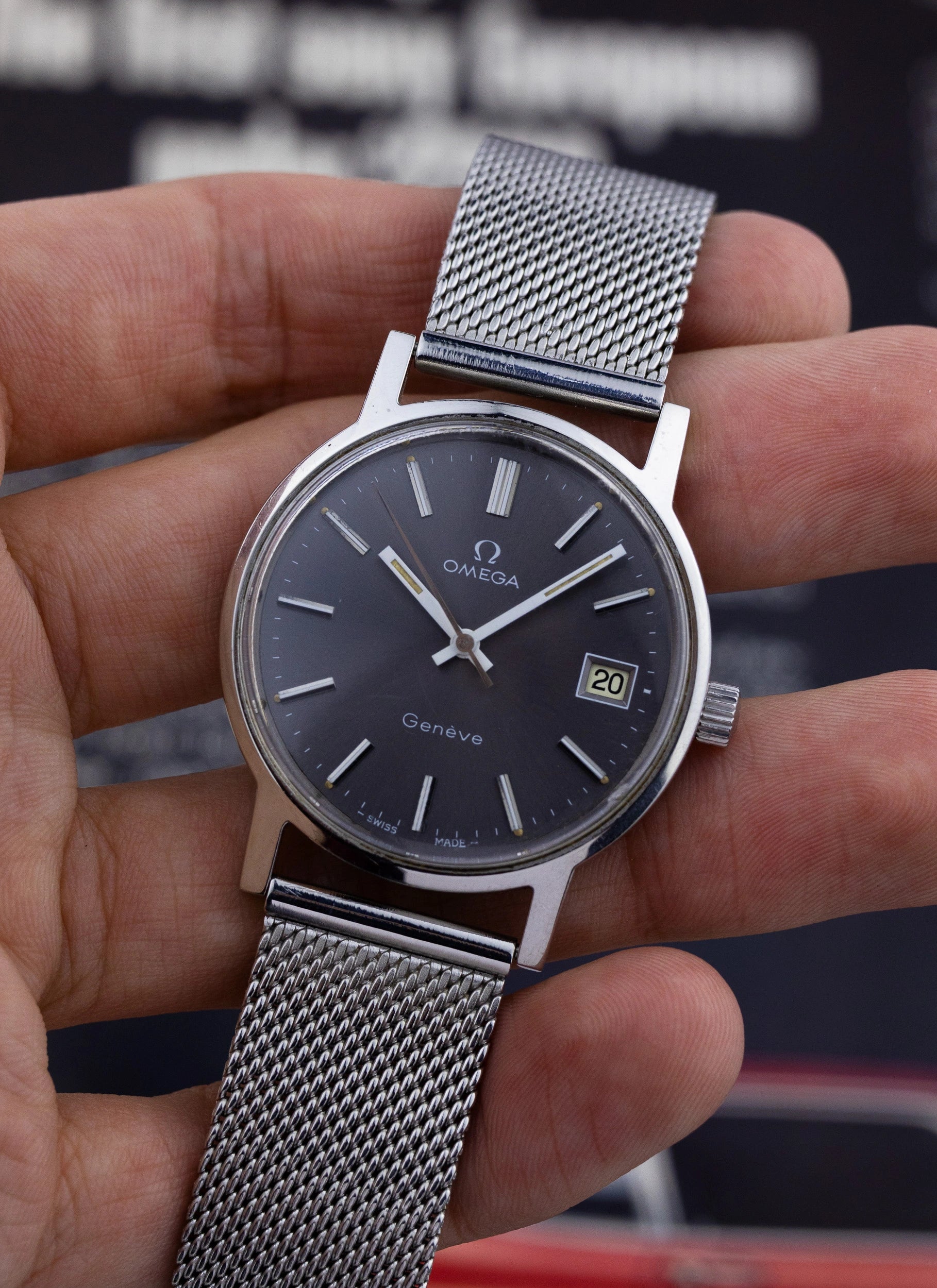 1975 Omega Geneve Gray Dial 136.0104 cal. 1030