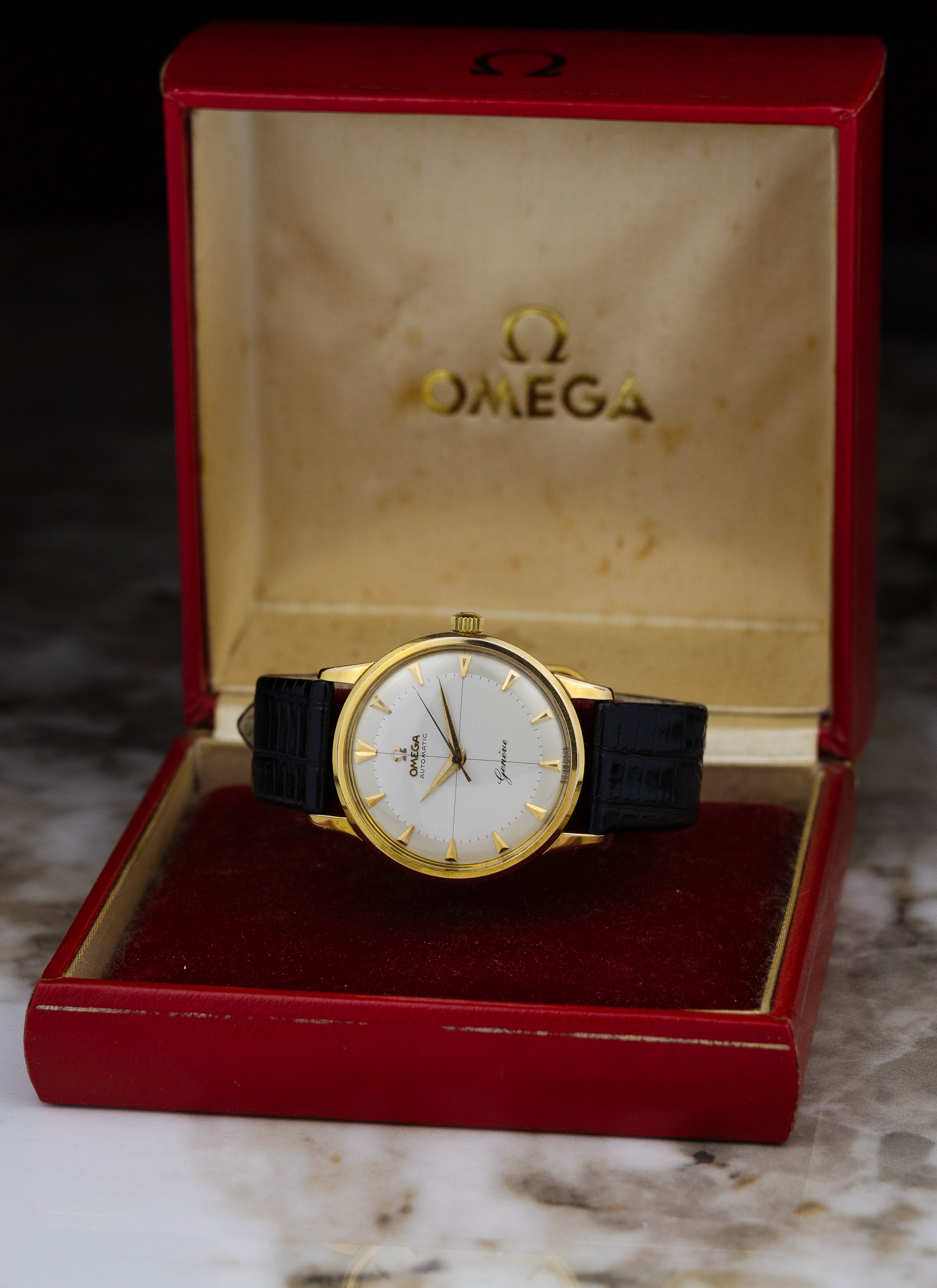 1959 Omega Geneve Crosshair Dial 14702 cal. 552 Box