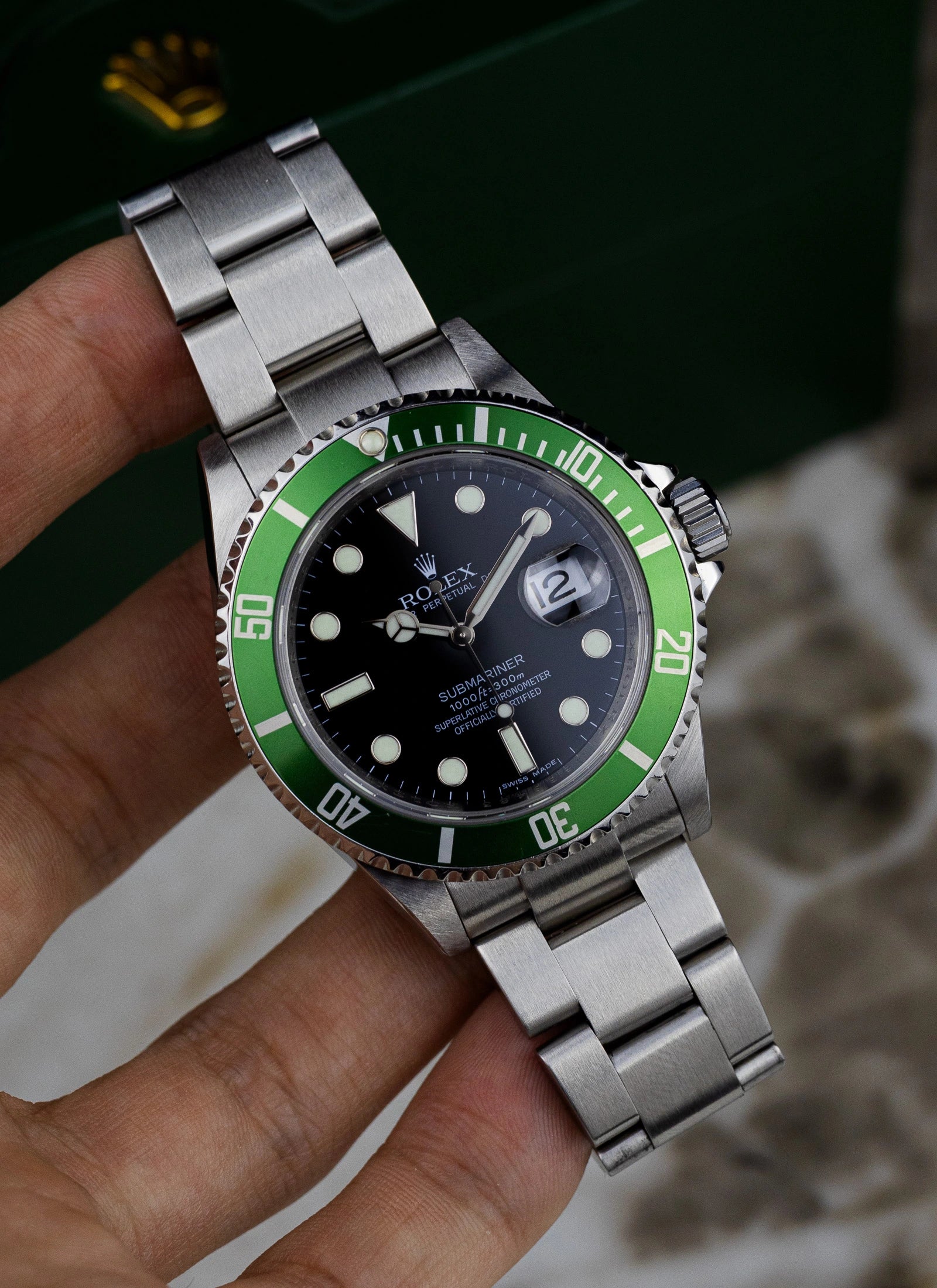 2008 Rolex Submariner Kermit Mark V 16610LV Box