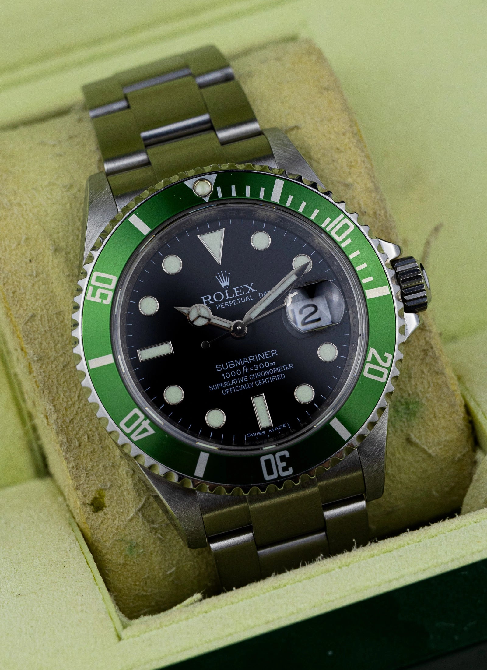 2008 Rolex Submariner Kermit Mark V 16610LV Box