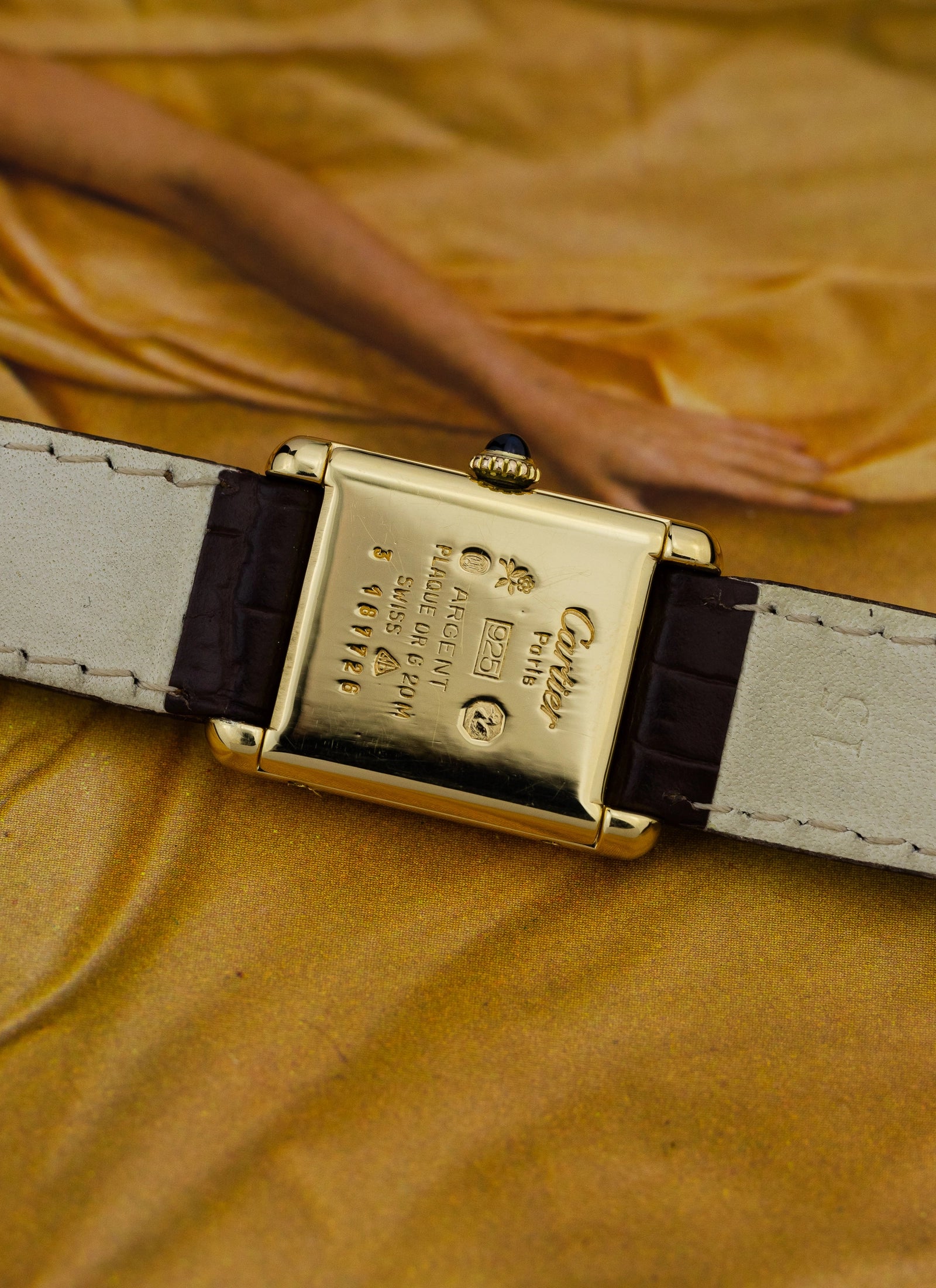 1980s Lady Cartier Must Tank Ivory Manual Winding