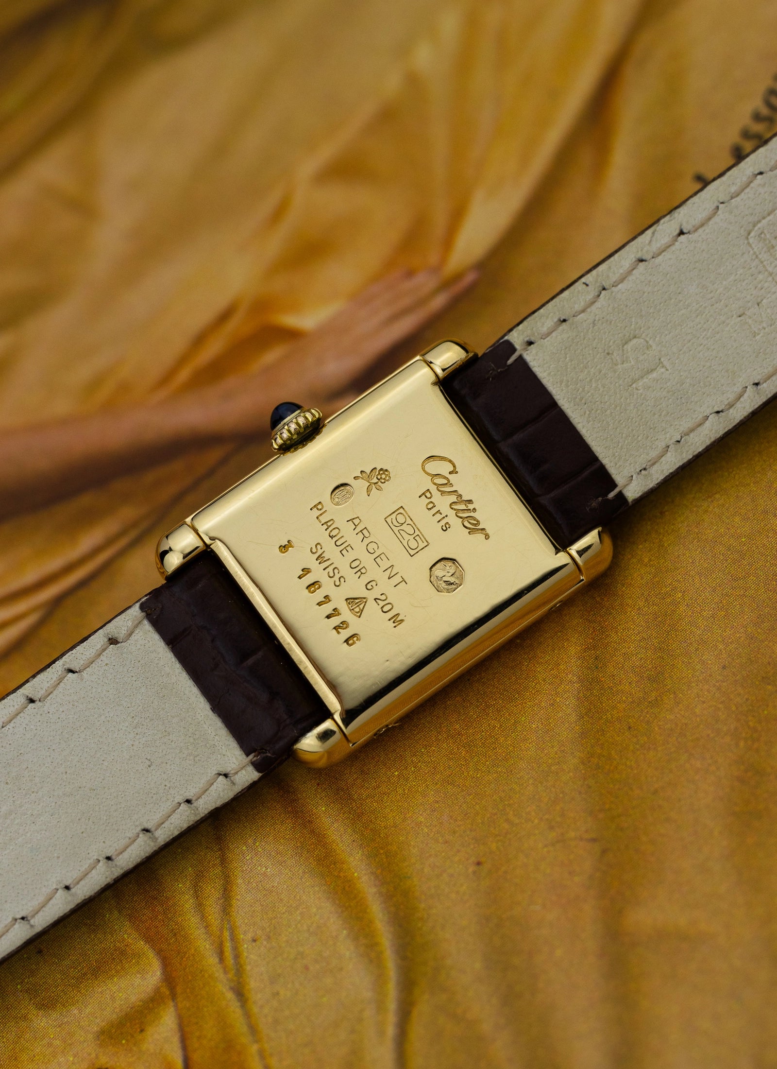 1980s Lady Cartier Must Tank Ivory Manual Winding