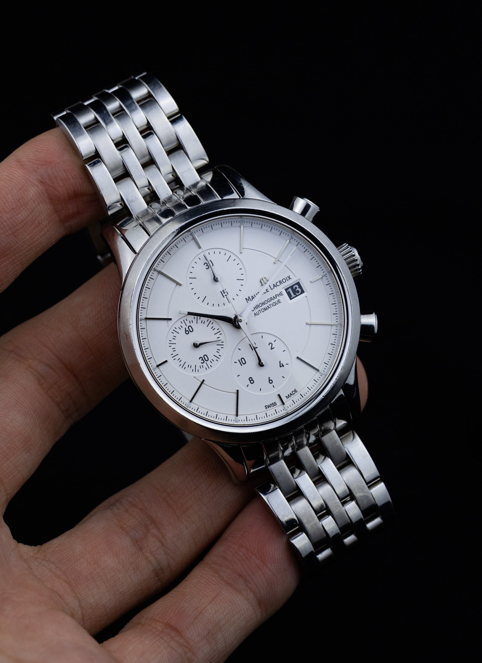 2010s Maurice Lacroix Les Classiques Chronographe LC6058