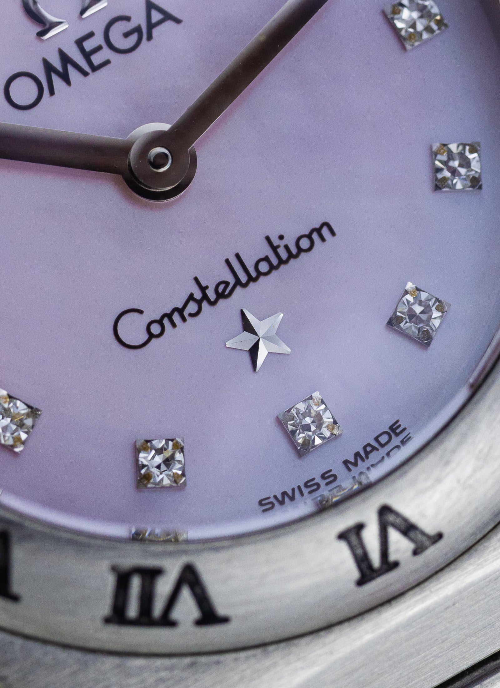 1998 Lady Omega Constellation Diamonds Pink MOP 1567.66.00 cal. 1456 Full Set