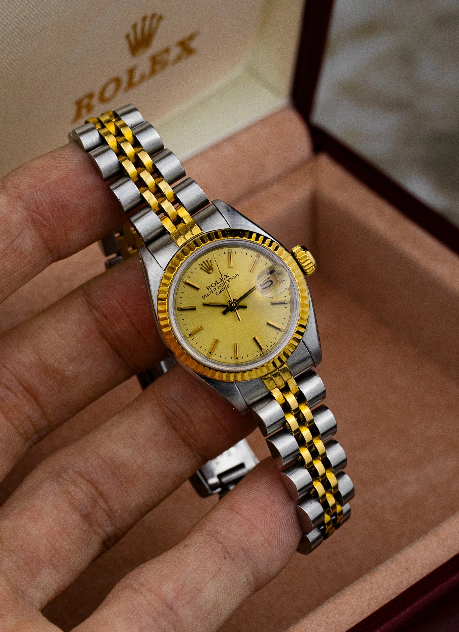 1984 Lady Rolex Oyster Perpetual Date 6917 Bicolor Box