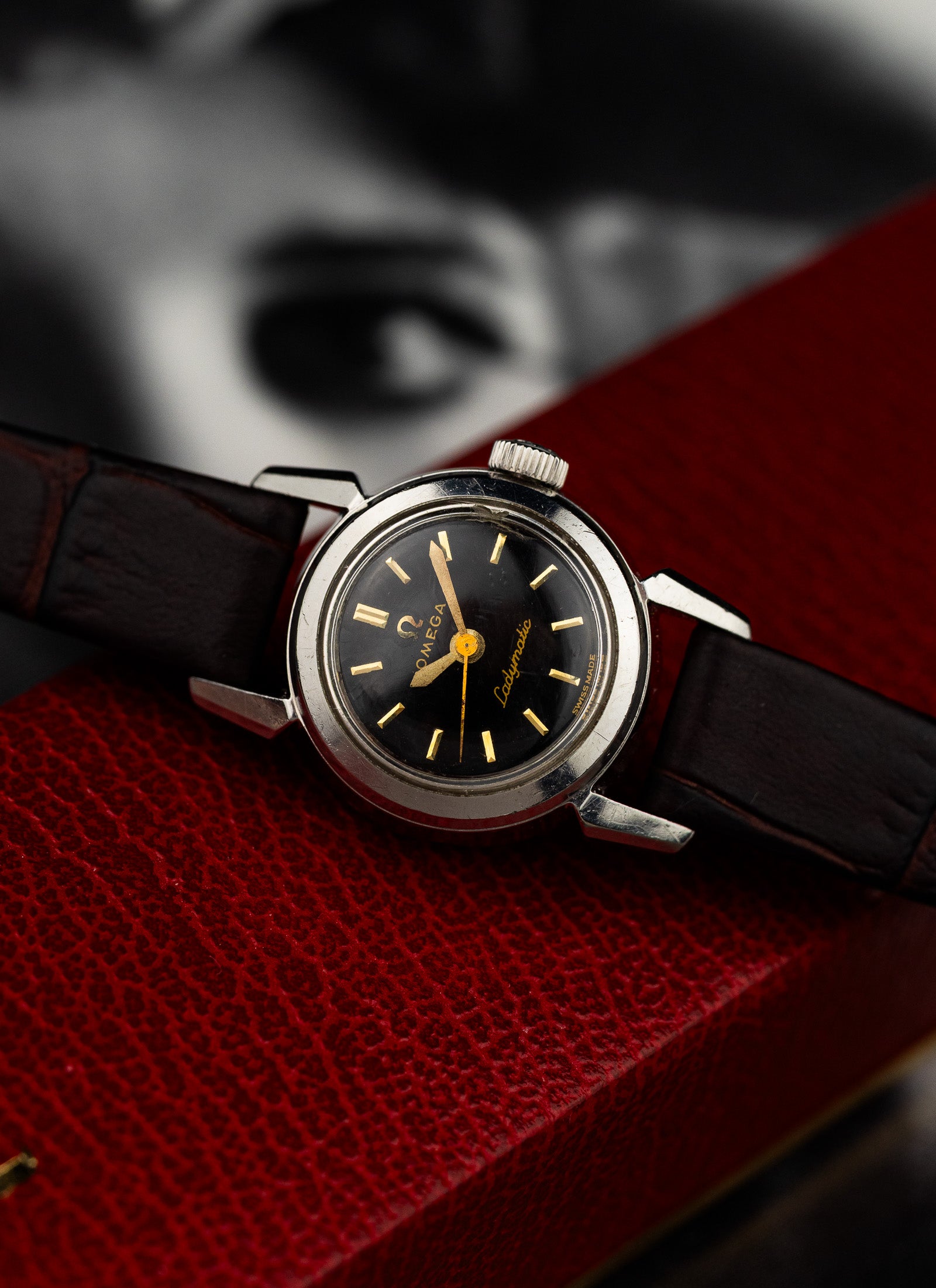 1956 Lady Omega Ladymatic Black Dial 2940-1 cal. 455 Serviced Box