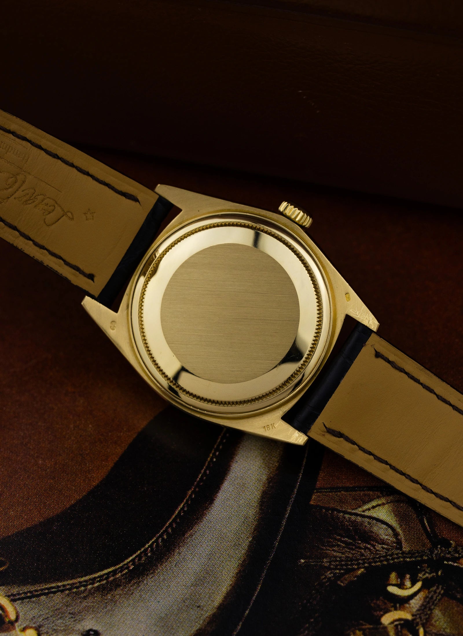 1983 18K Rolex Day-Date Lemoncello Roman Dial 18038 Box