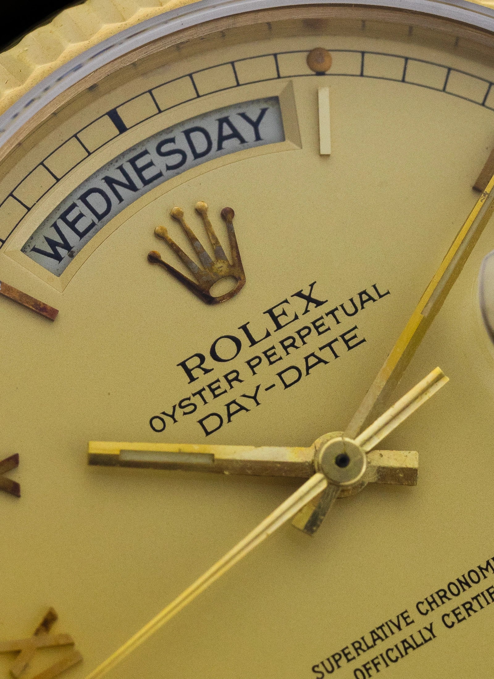 1983 18K Rolex Day-Date Lemoncello Roman Dial 18038 Box