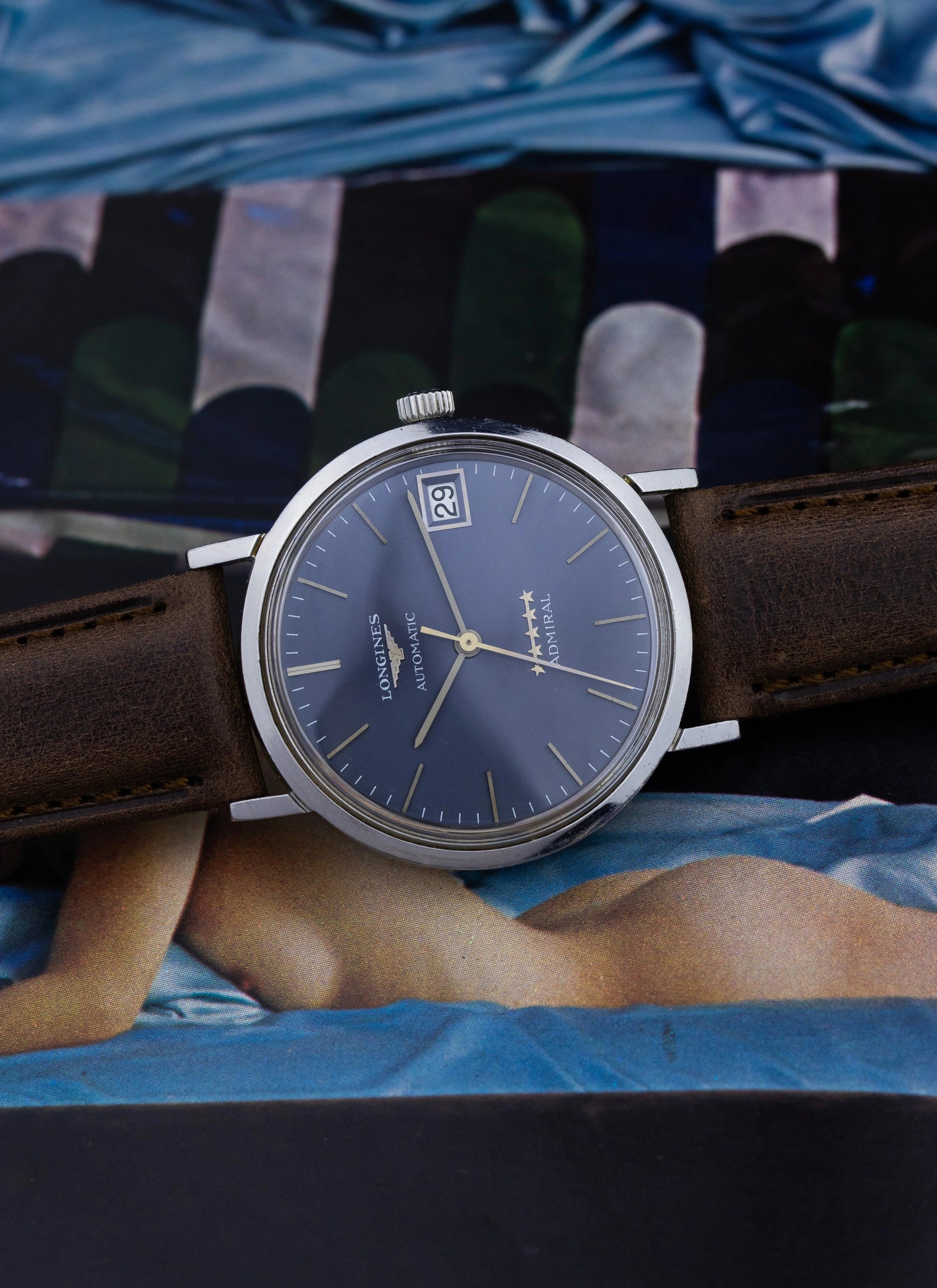 1970s Longines Admiral Gray Dial 1503 cal. 6651