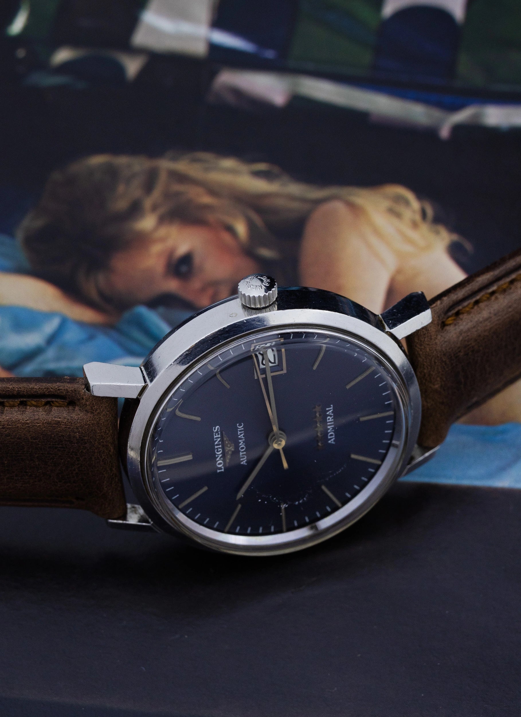 1970s Longines Admiral Gray Dial 1503 cal. 6651