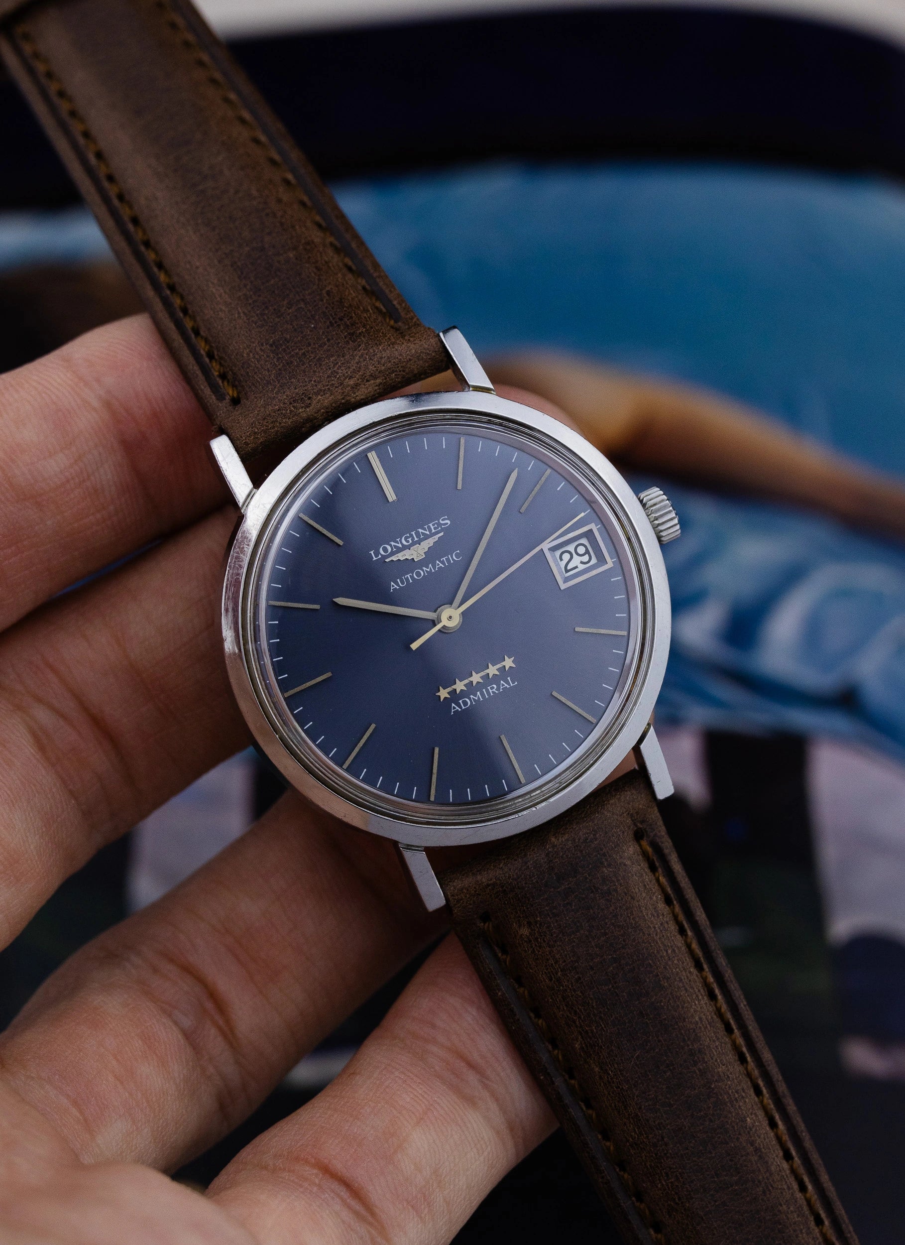 1970s Longines Admiral Gray Dial 1503 cal. 6651
