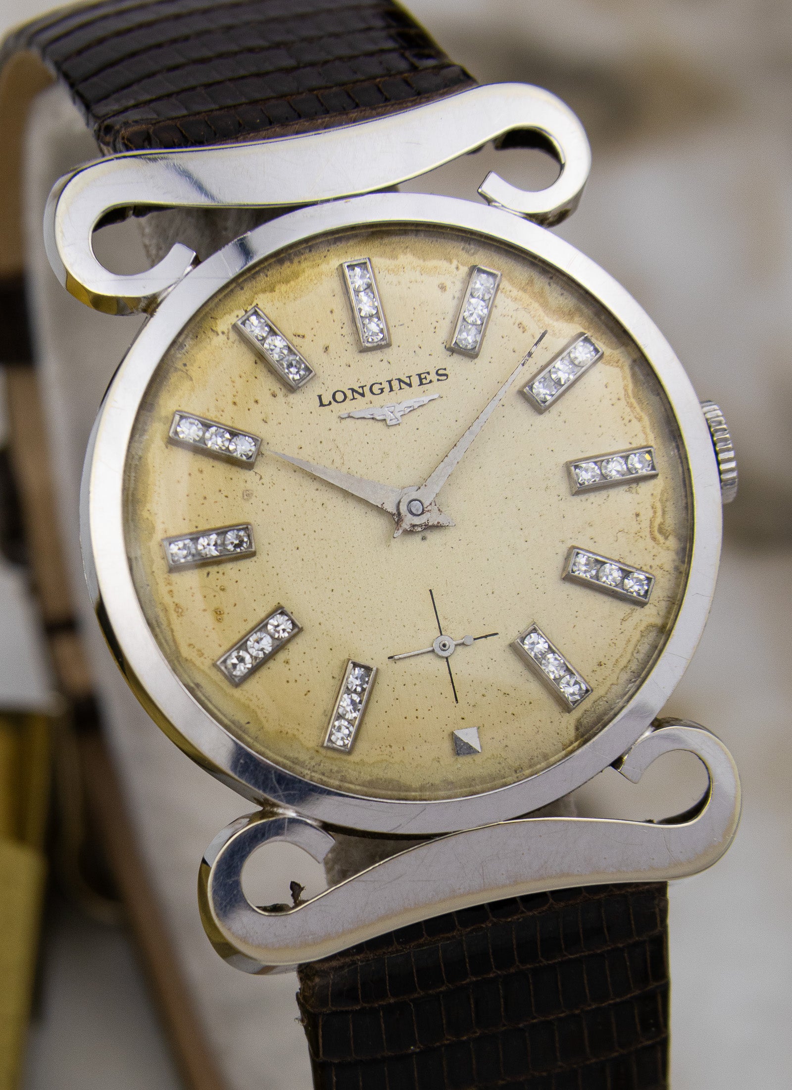 1953 14K Longines Diamond Dial Full Set 22L