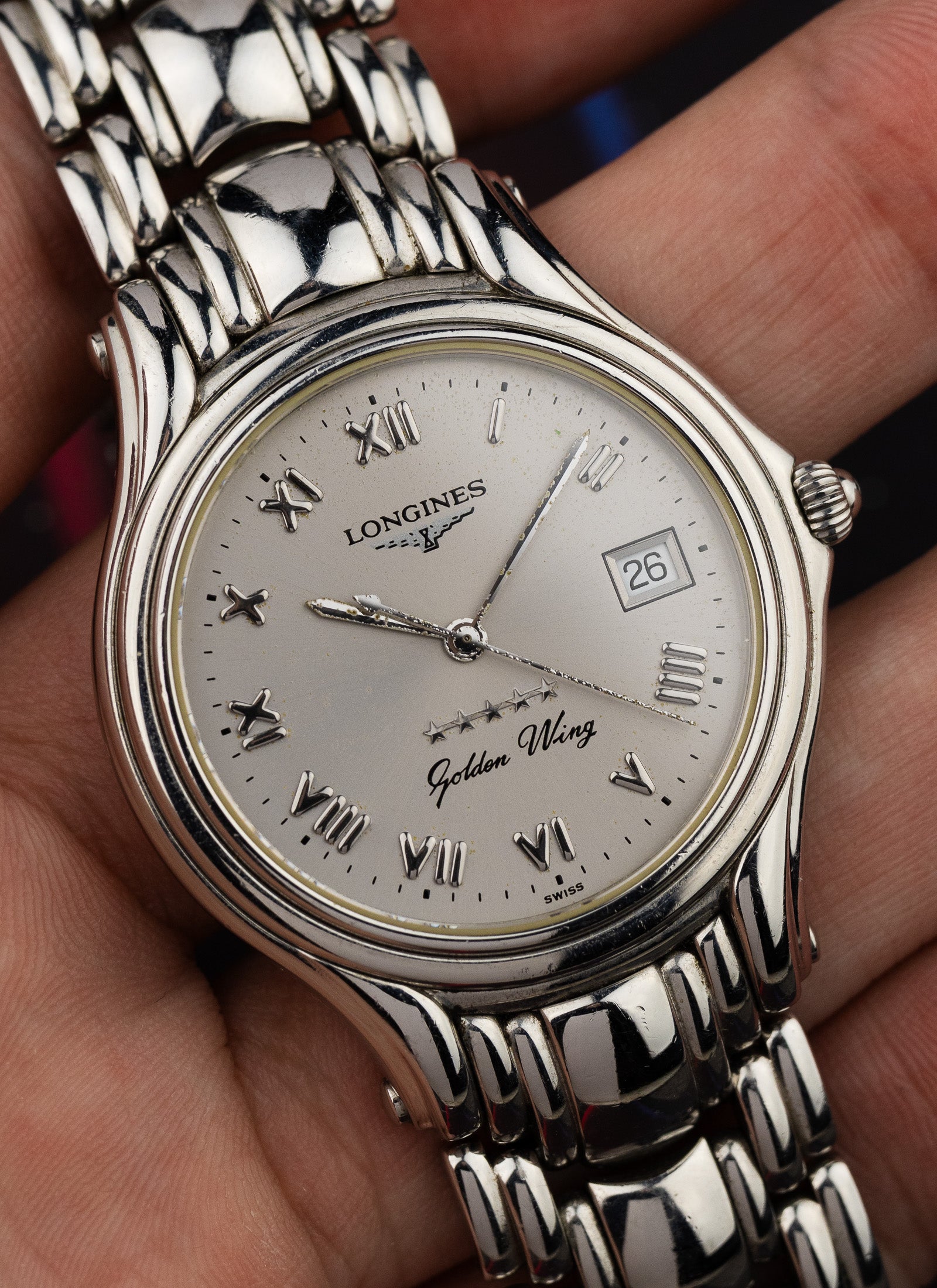 2000s Longines Golden Wing Roman Dial L3.606.4