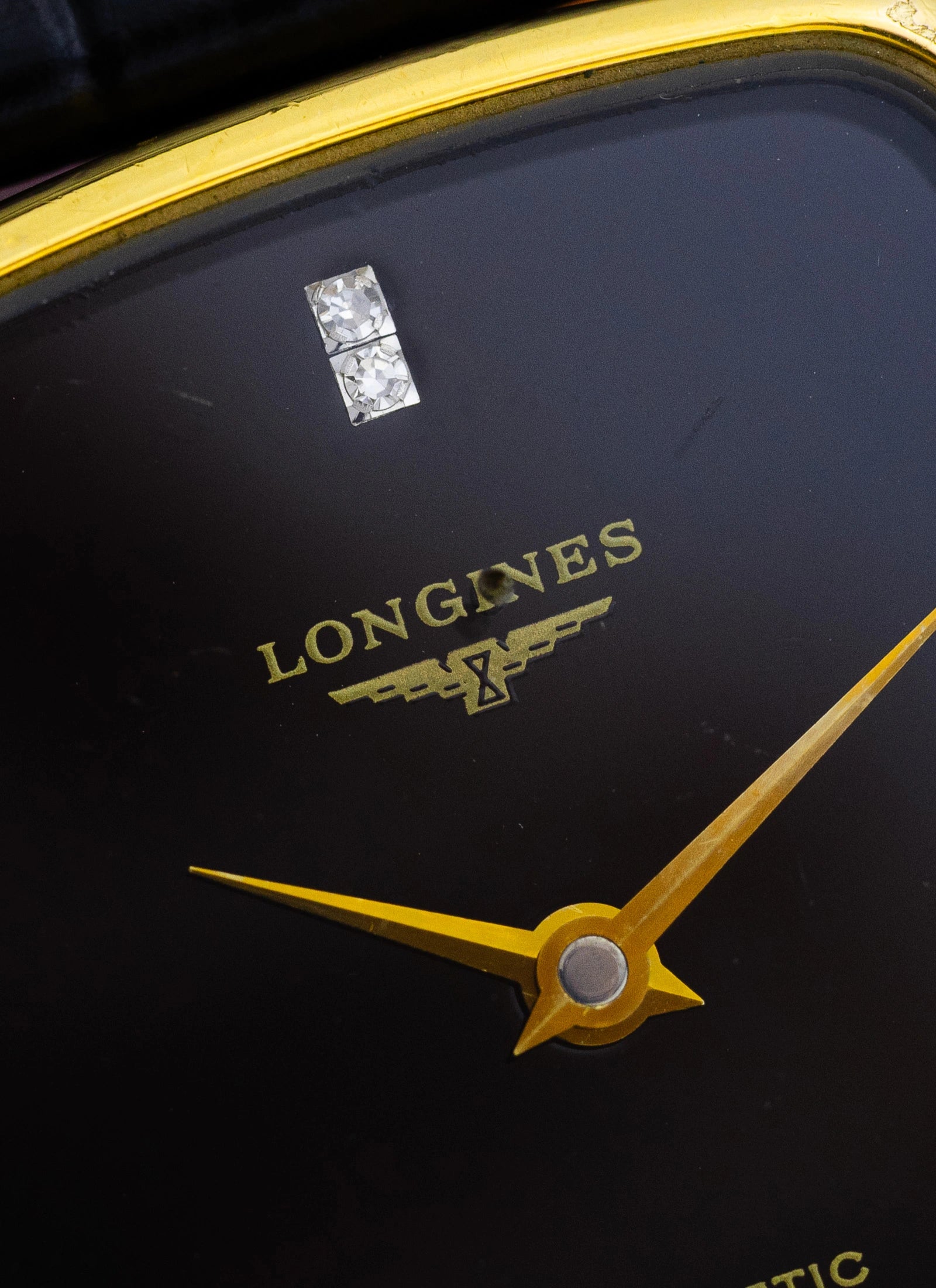 1970s Longines Black Dial & Diamonds 6397 6 cal. L994.1 Box