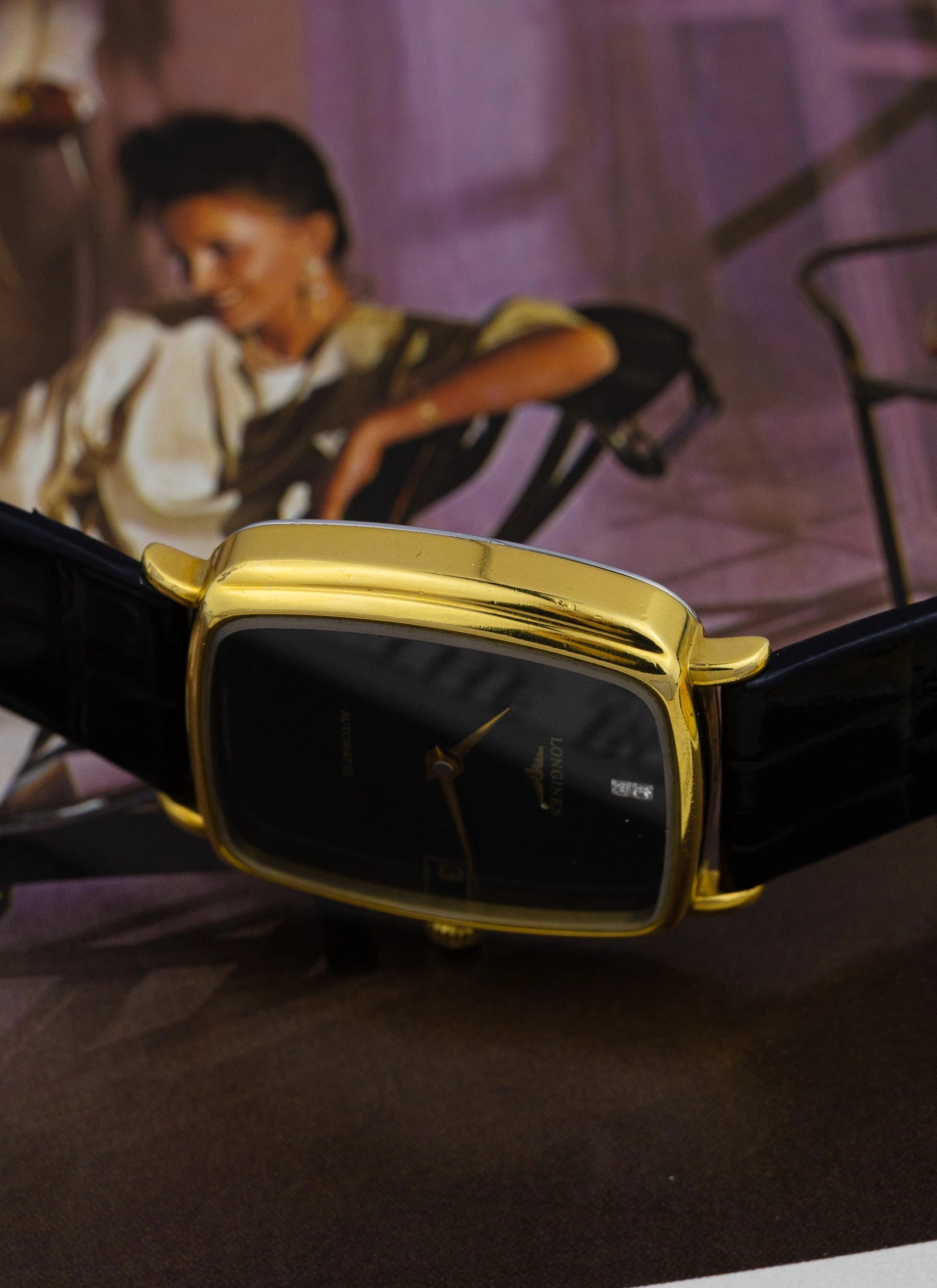 1970s Longines Black Dial & Diamonds 6397 6 cal. L994.1 Box