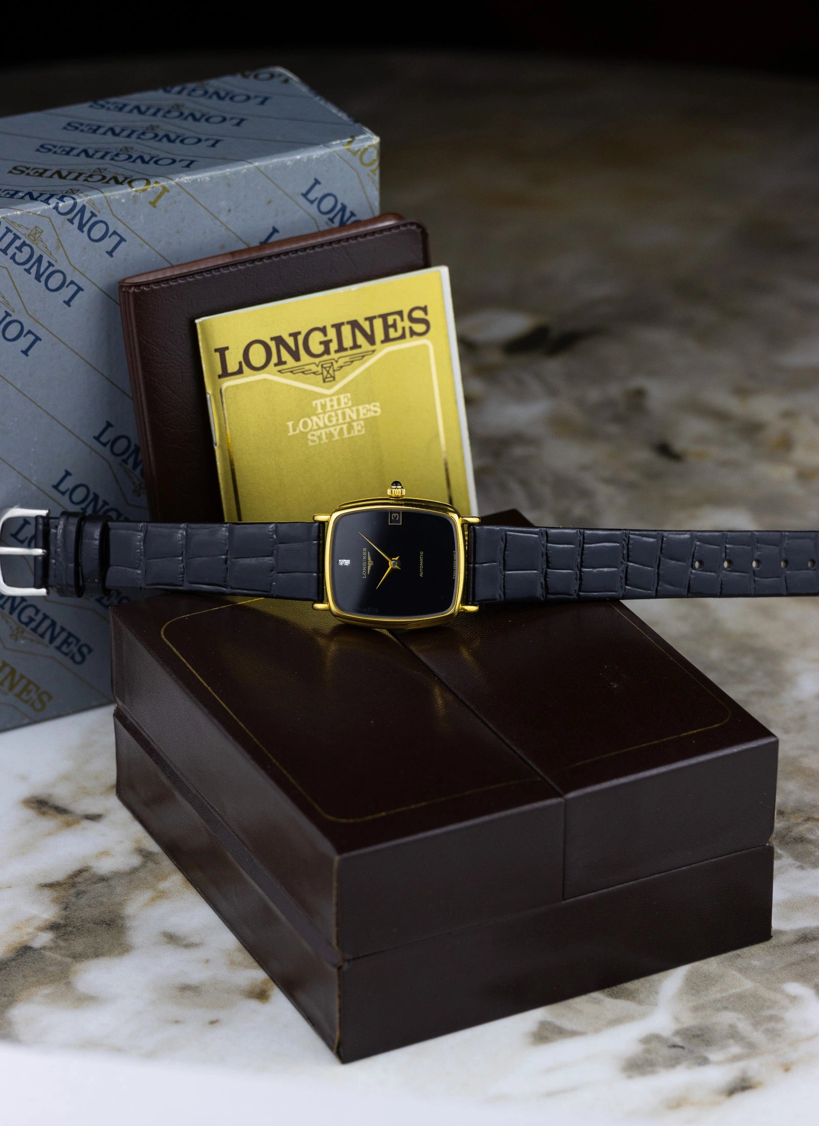 1970s Longines Black Dial & Diamonds 6397 6 cal. L994.1 Box