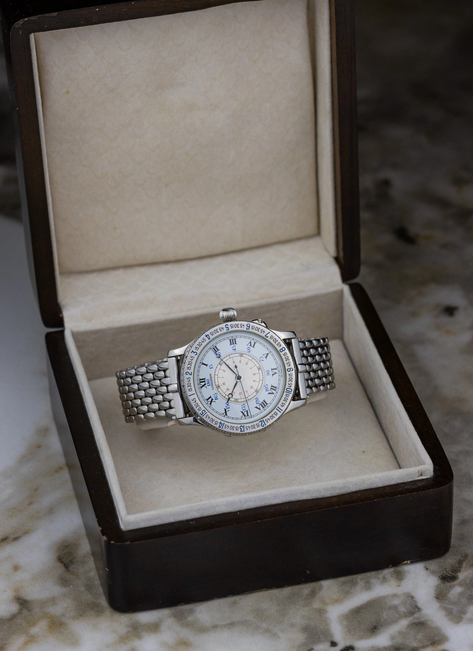 2000s Longines Lindbergh Hour Angle 989.5215 Serviced Box