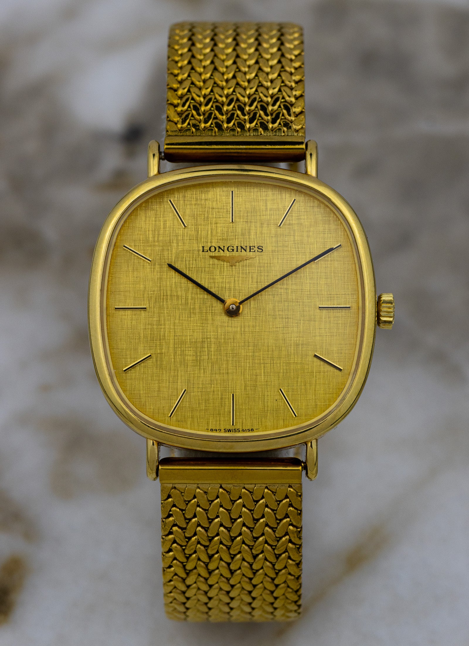 1980s Longines Linen Dial 847 4154 cal. L647.4