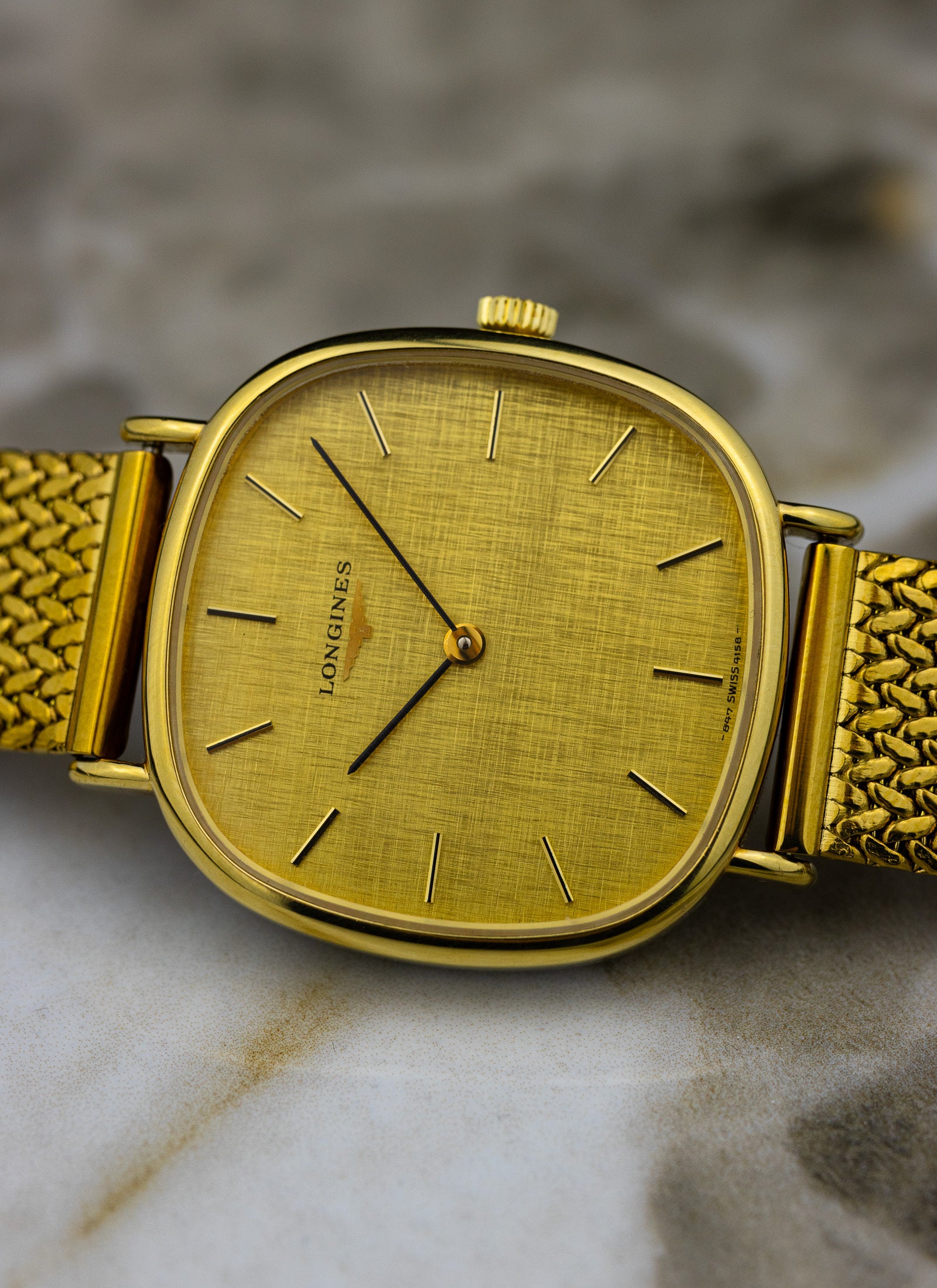 1980s Longines Linen Dial 847 4154 cal. L647.4
